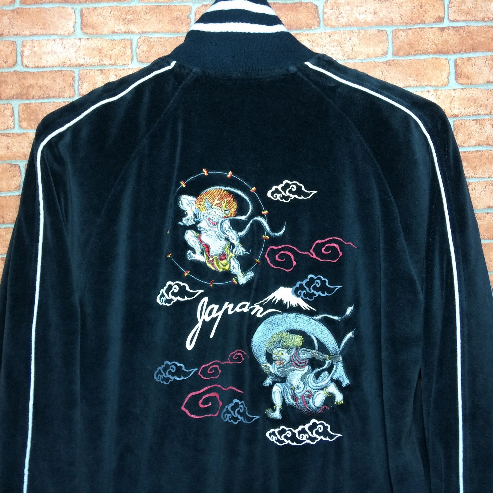 Other Vintage Sukajan Fujin Raijin Velvet Size US M / EU 48-50 / 2 - 2 Thumbnail