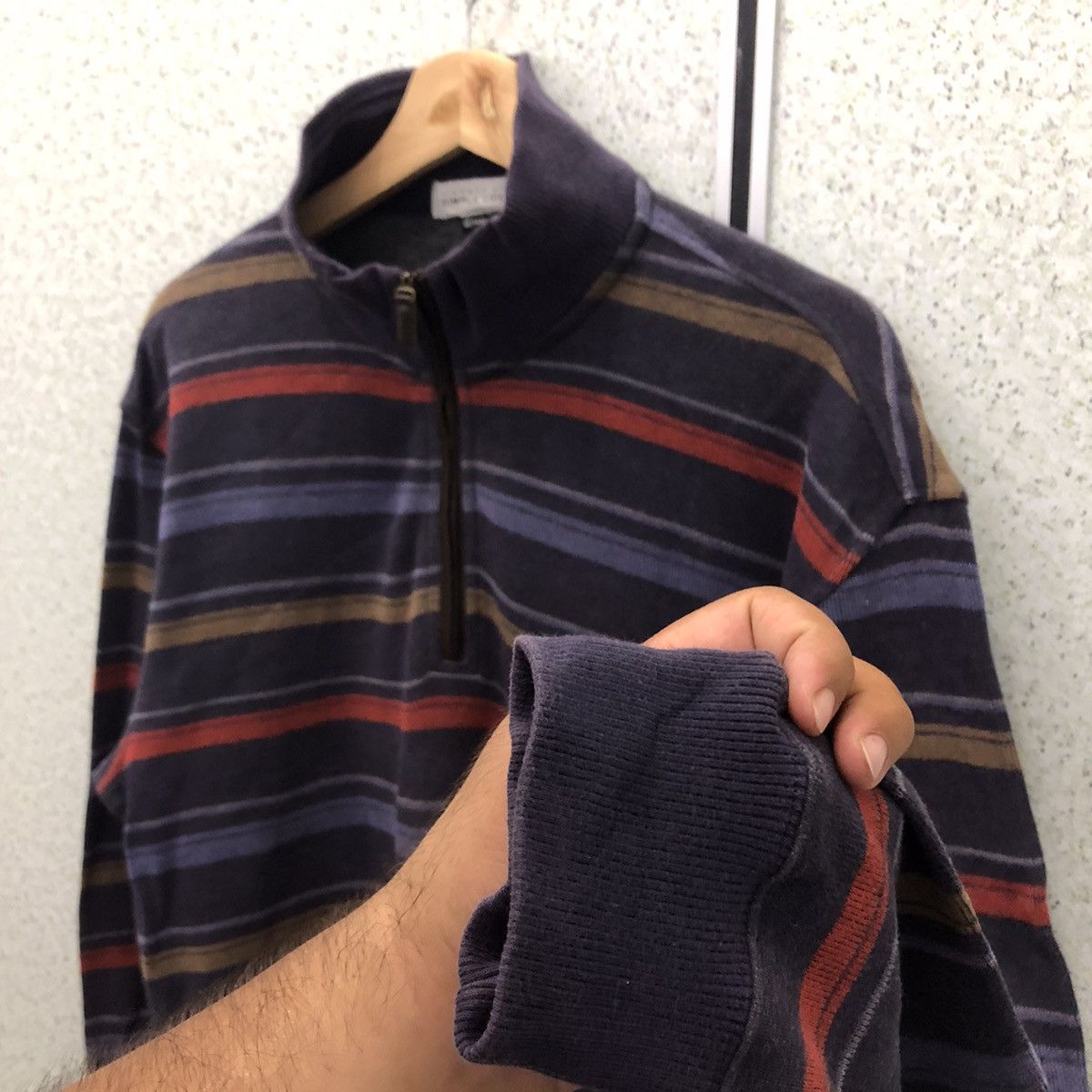 Japanese Brand ELEMENT OF SIMPLE LIFE STRIPE SWEATSHIRT Size US L / EU 52-54 / 3 - 6 Thumbnail