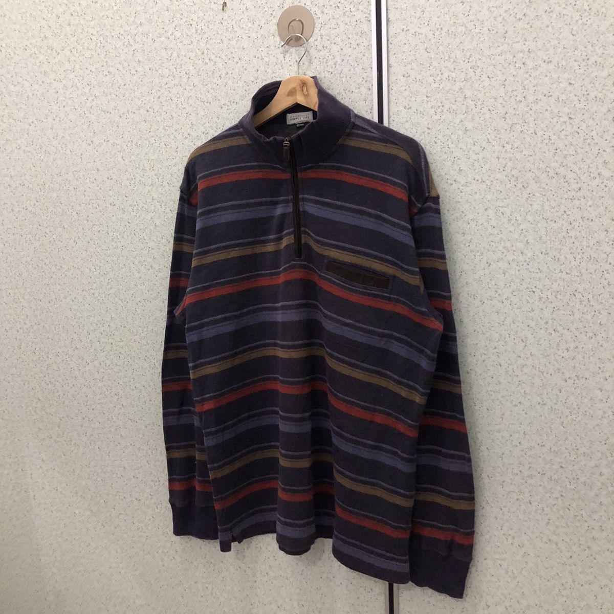 Japanese Brand ELEMENT OF SIMPLE LIFE STRIPE SWEATSHIRT Size US L / EU 52-54 / 3 - 2 Thumbnail