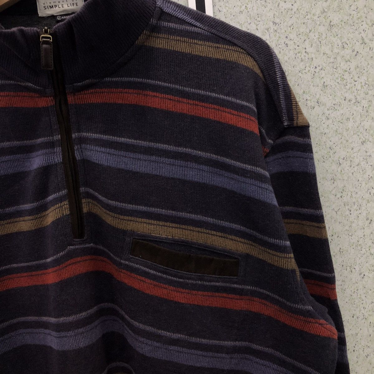 Japanese Brand ELEMENT OF SIMPLE LIFE STRIPE SWEATSHIRT Size US L / EU 52-54 / 3 - 5 Thumbnail