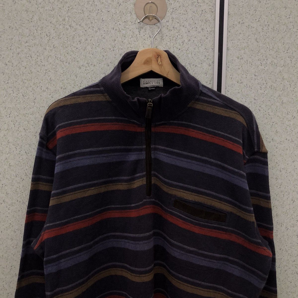 Japanese Brand ELEMENT OF SIMPLE LIFE STRIPE SWEATSHIRT Size US L / EU 52-54 / 3 - 3 Thumbnail