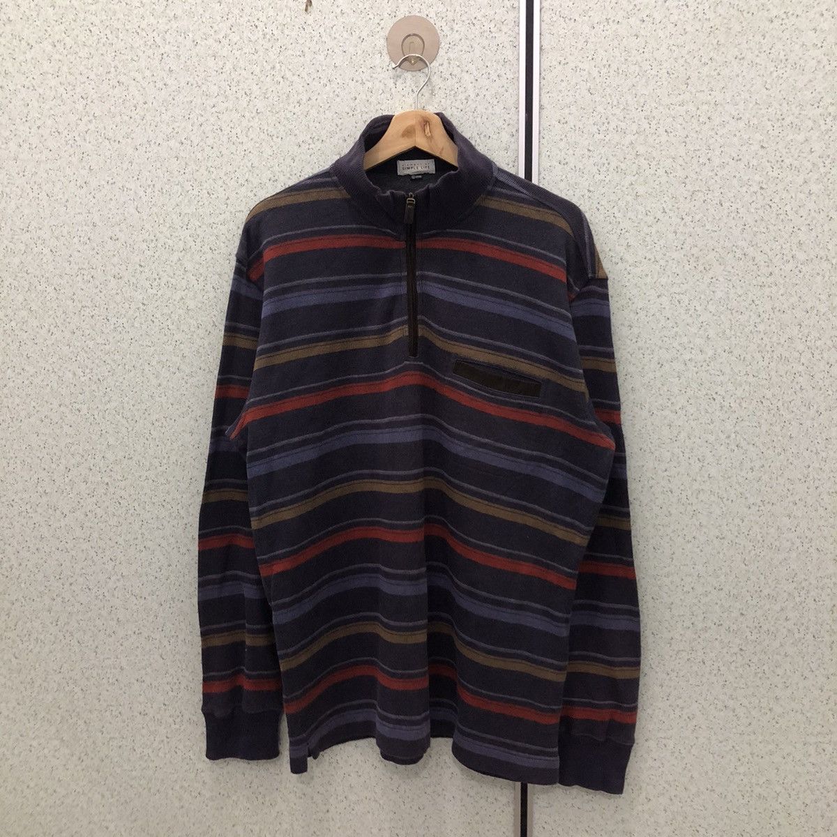 Japanese Brand ELEMENT OF SIMPLE LIFE STRIPE SWEATSHIRT Size US L / EU 52-54 / 3 - 1 Thumbnail