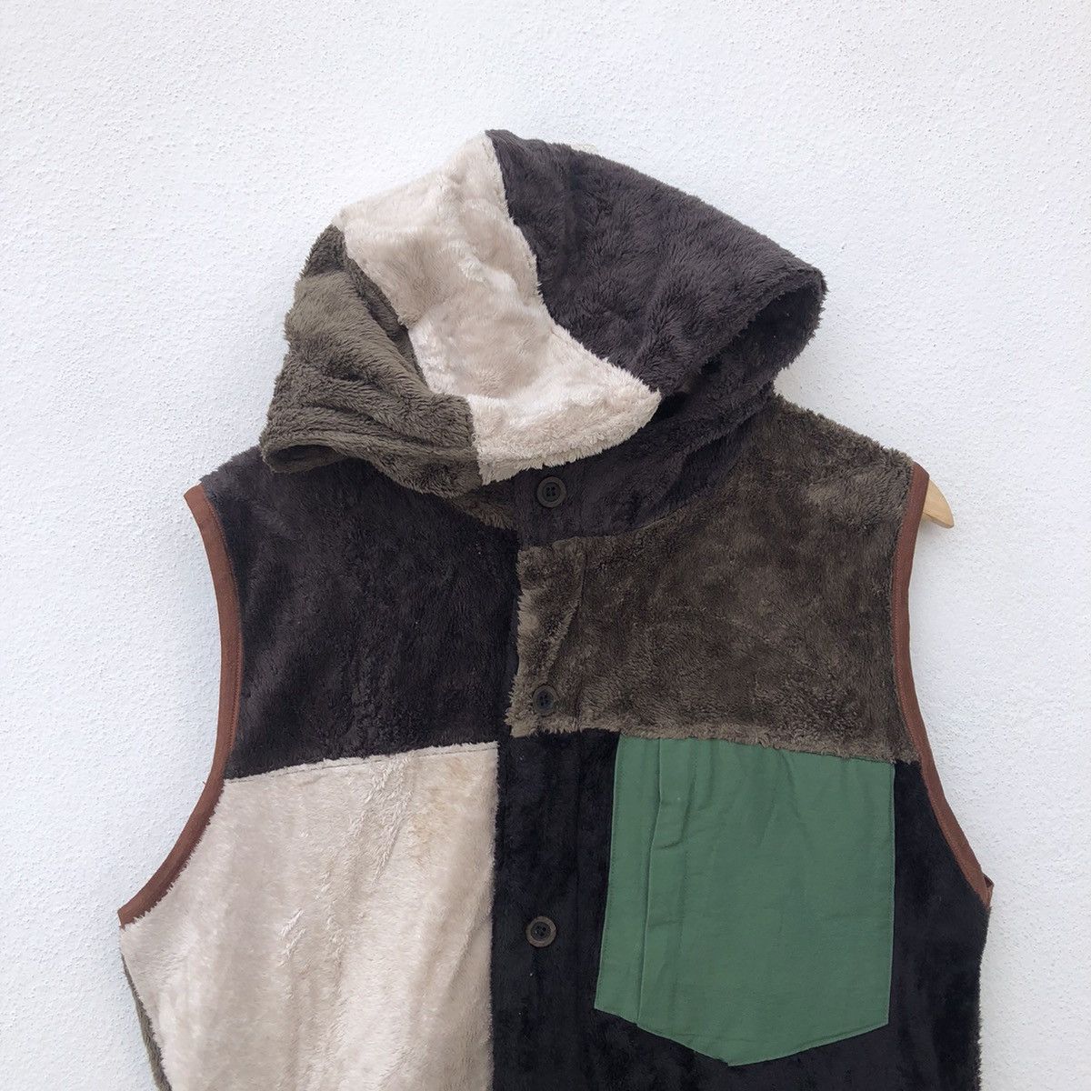 Japanese Brand CIRCULATION FLEECE VEST TRITONE COLOUR NICE DESIGN Size US M / EU 48-50 / 2 - 4 Thumbnail