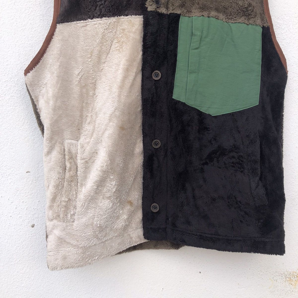 Japanese Brand CIRCULATION FLEECE VEST TRITONE COLOUR NICE DESIGN Size US M / EU 48-50 / 2 - 3 Thumbnail