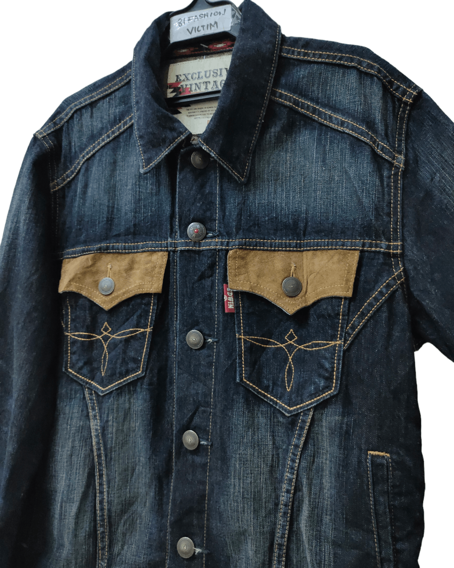 Edwin × Vintage Edwin Exclusive Vintage XV Navajo Motif Denim Jacket ...