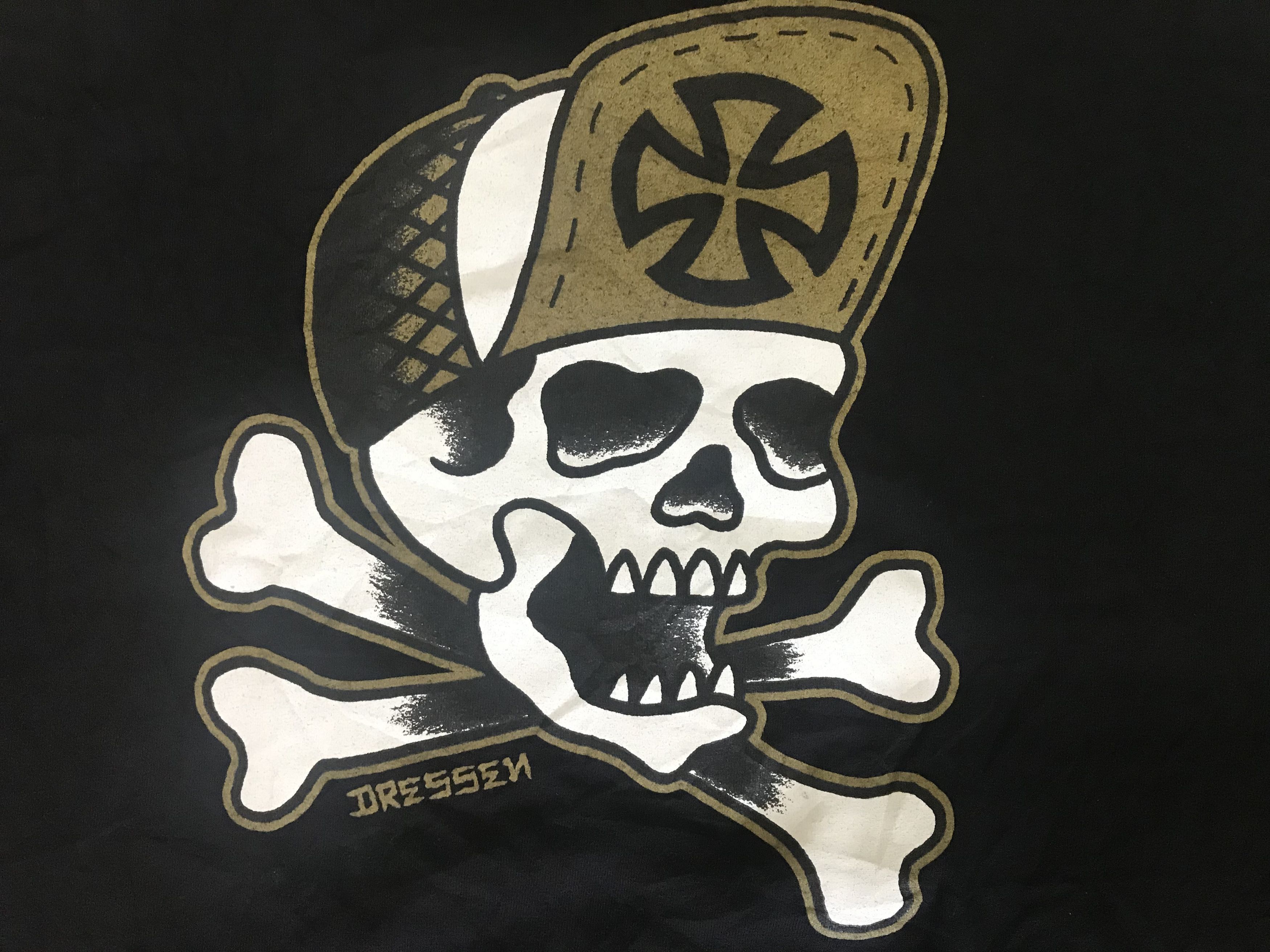 Independent Truck Co. VINTAGE 2000 INDEPENDENT DRESSEN SKULL AND BONES TEE SHIRT Size US XL / EU 56 / 4 - 5 Thumbnail