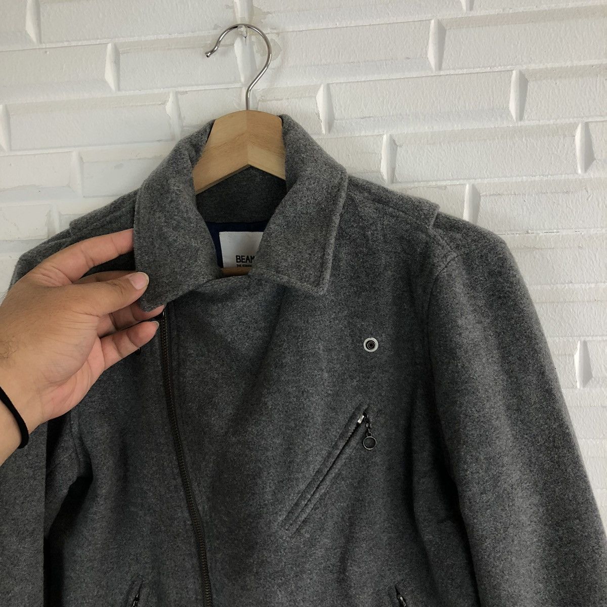 Beams Plus PARACHUTE BIKER BONDAGE JACKET DOUBLE BREAST BEAMS BOY Size US M / EU 48-50 / 2 - 11 Thumbnail