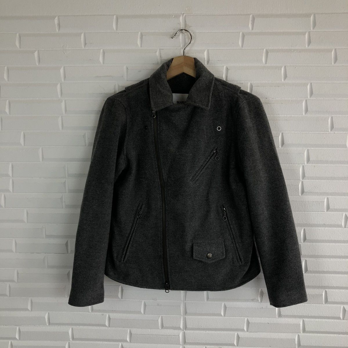 Beams Plus PARACHUTE BIKER BONDAGE JACKET DOUBLE BREAST BEAMS BOY Size US M / EU 48-50 / 2 - 10 Thumbnail