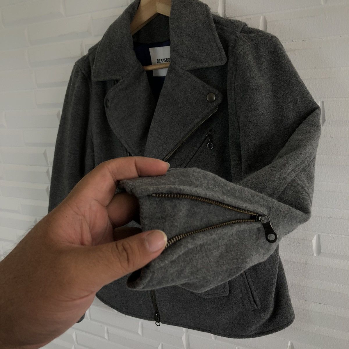 Beams Plus PARACHUTE BIKER BONDAGE JACKET DOUBLE BREAST BEAMS BOY Size US M / EU 48-50 / 2 - 6 Thumbnail