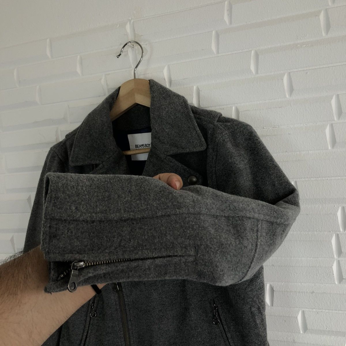 Beams Plus PARACHUTE BIKER BONDAGE JACKET DOUBLE BREAST BEAMS BOY Size US M / EU 48-50 / 2 - 5 Thumbnail