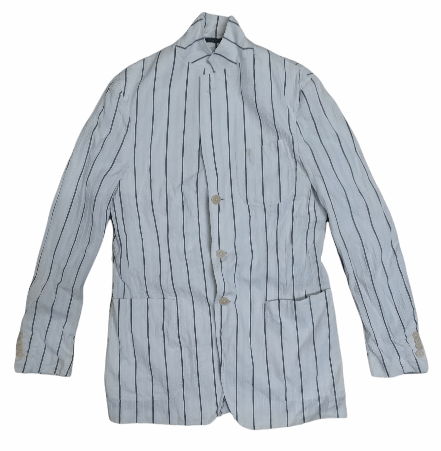 Salvatore Ferragamo 🔥White Vintage Salvatore Ferragamo Stripe Blazers Size 40S - 1 Thumbnail