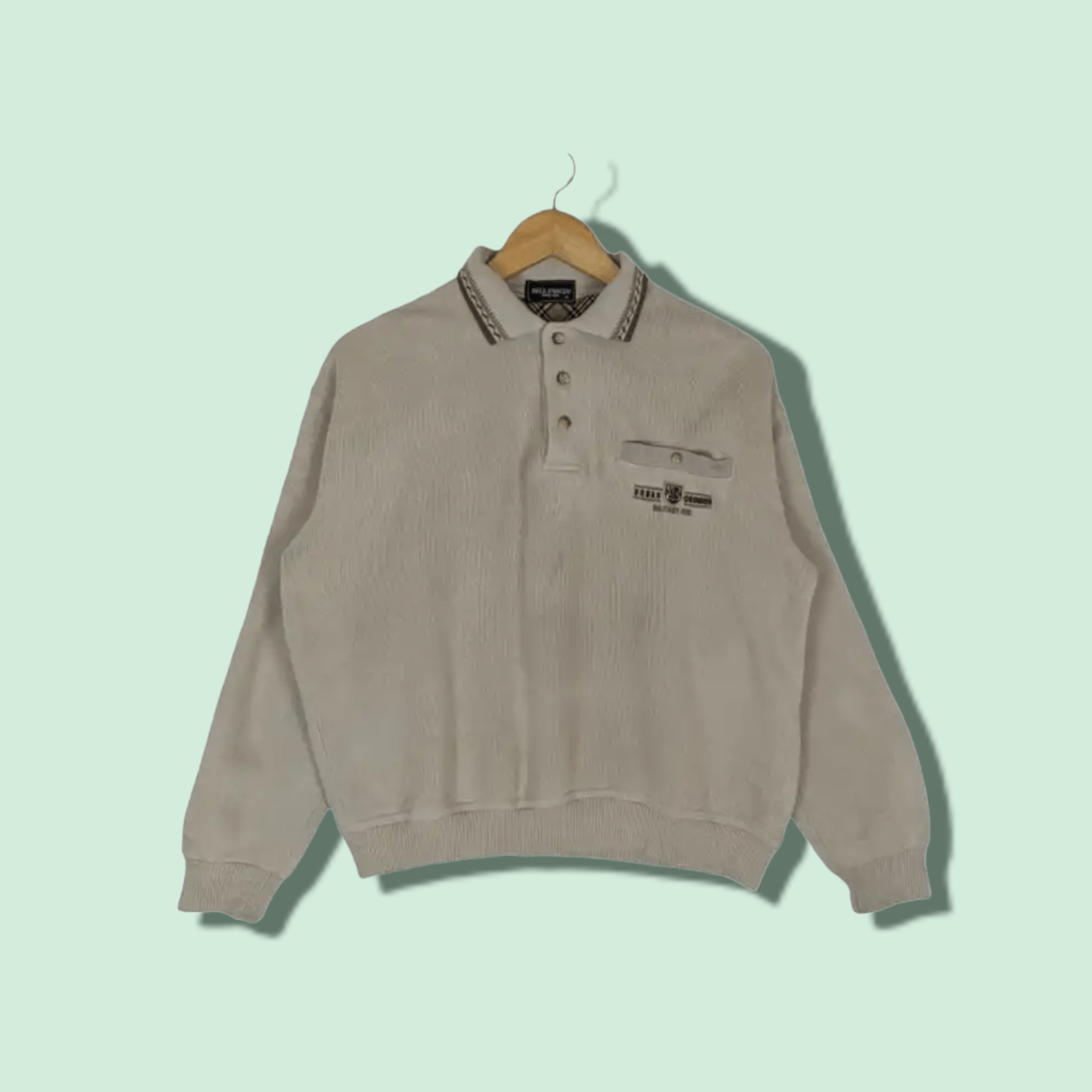 Japanese Brand BELL PARCIA Retro Style Polo Jumper Sweatshirt Size US S / EU 44-46 / 1 - 1 Thumbnail