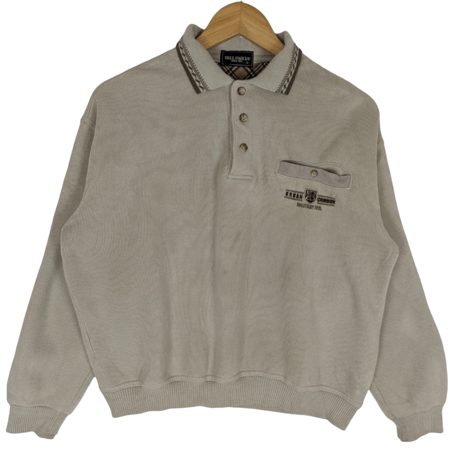 Japanese Brand BELL PARCIA Retro Style Polo Jumper Sweatshirt Size US S / EU 44-46 / 1 - 2 Thumbnail