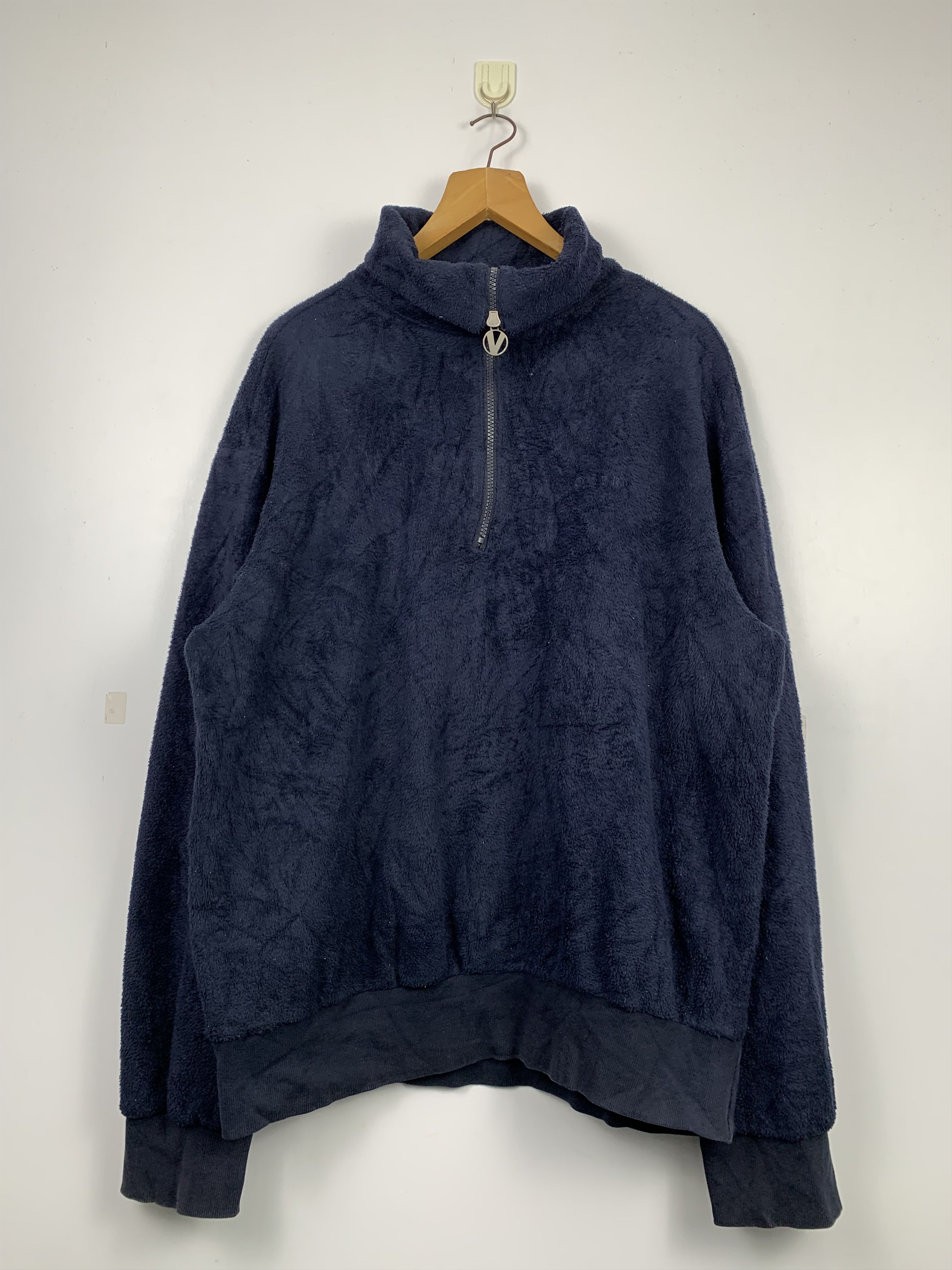 Japanese Brand Vintage OVERR Fleece Half Zipper Sweater J0264 Size US XL / EU 56 / 4 - 2 Thumbnail