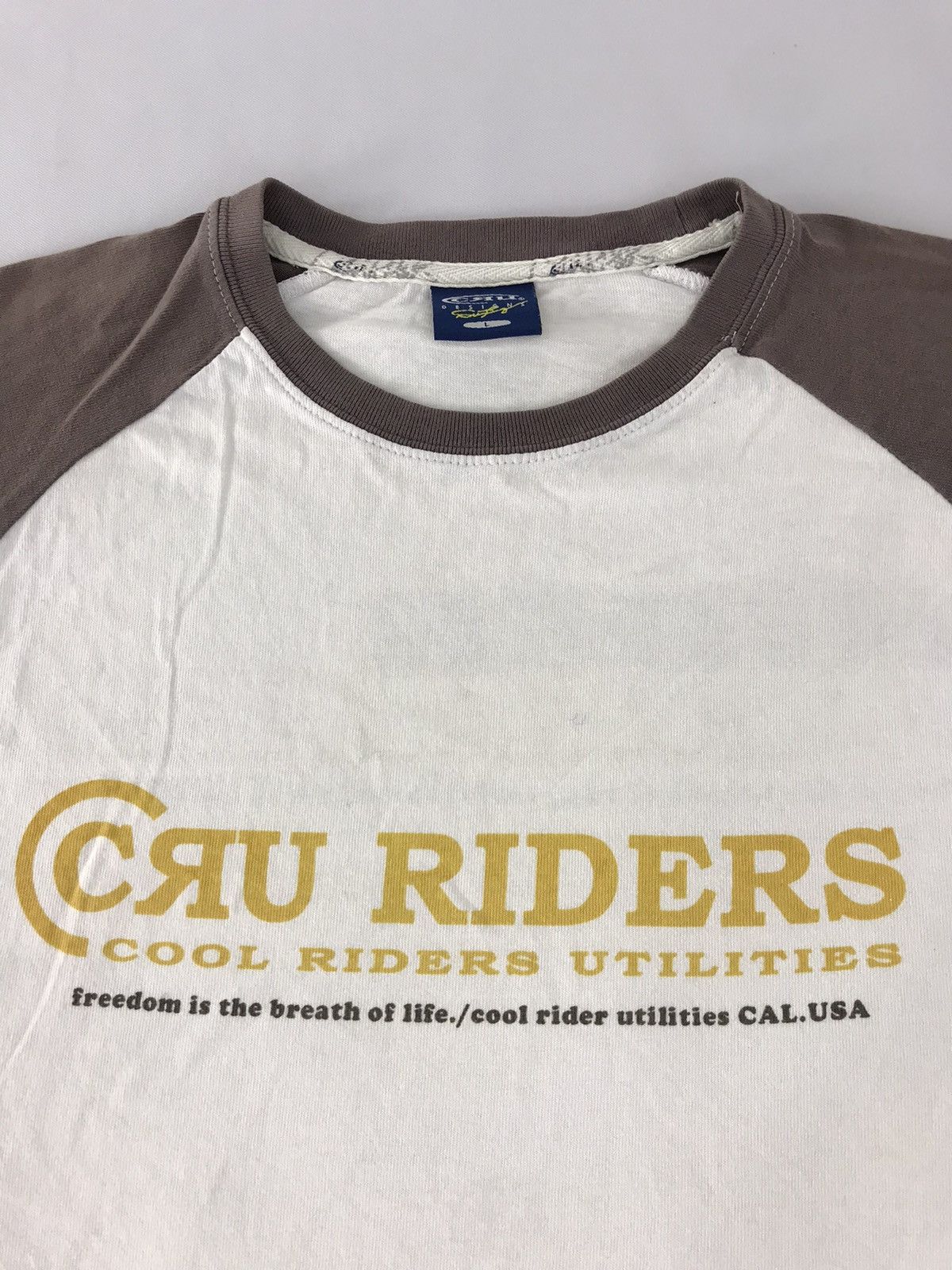Japanese Brand × Vintage Cru Riders Utilities Design Raglan Long Sleeve Tee Size US M / EU 48-50 / 2 - 3 Thumbnail