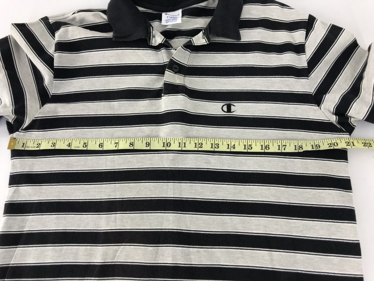 Champion × Vintage Champion Polo T-shirt Tee Striped Design Unisex Wear Size US L / EU 52-54 / 3 - 9 Thumbnail