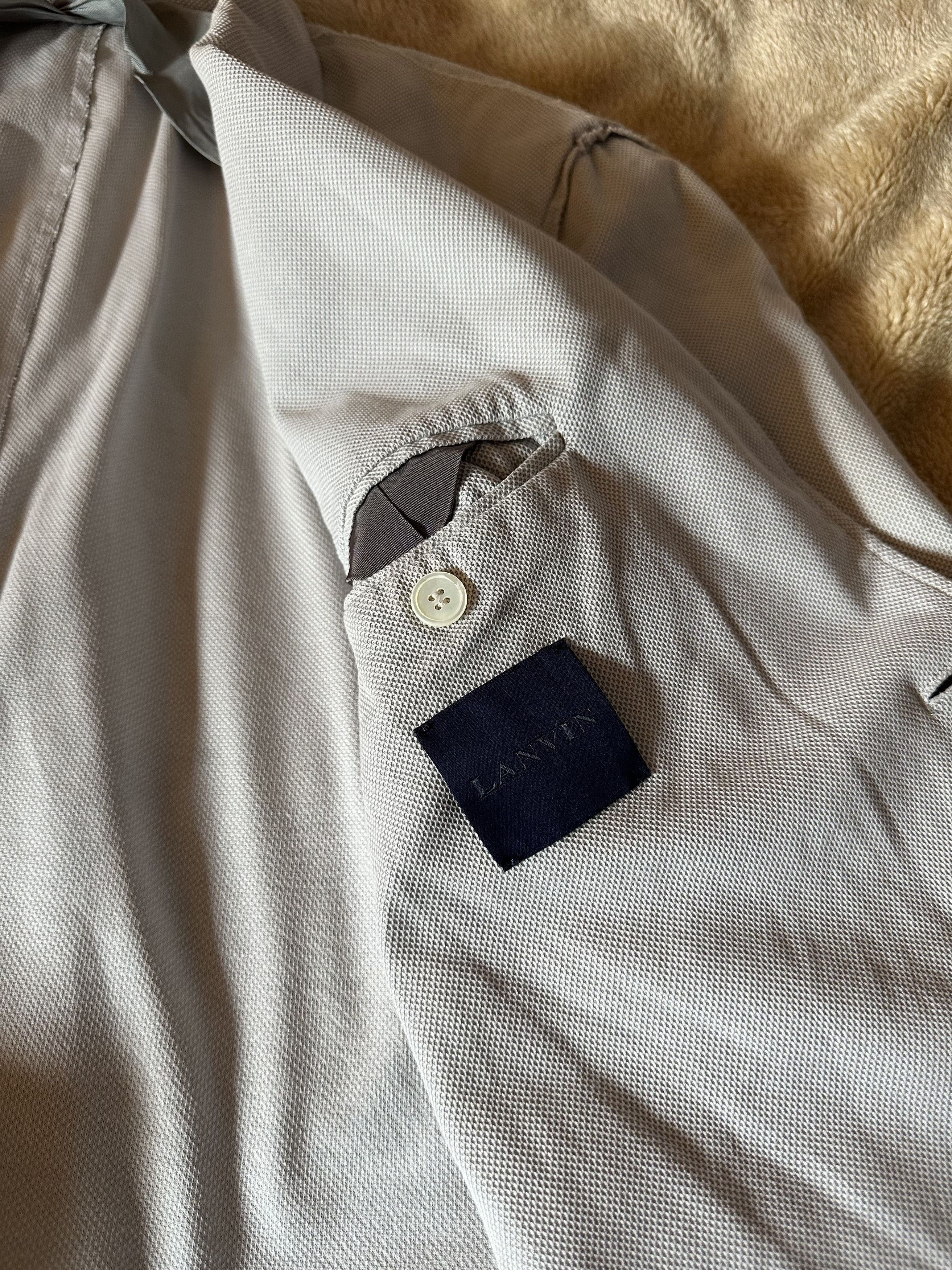 Lanvin Grey Blazer Runway Detailed Stitching