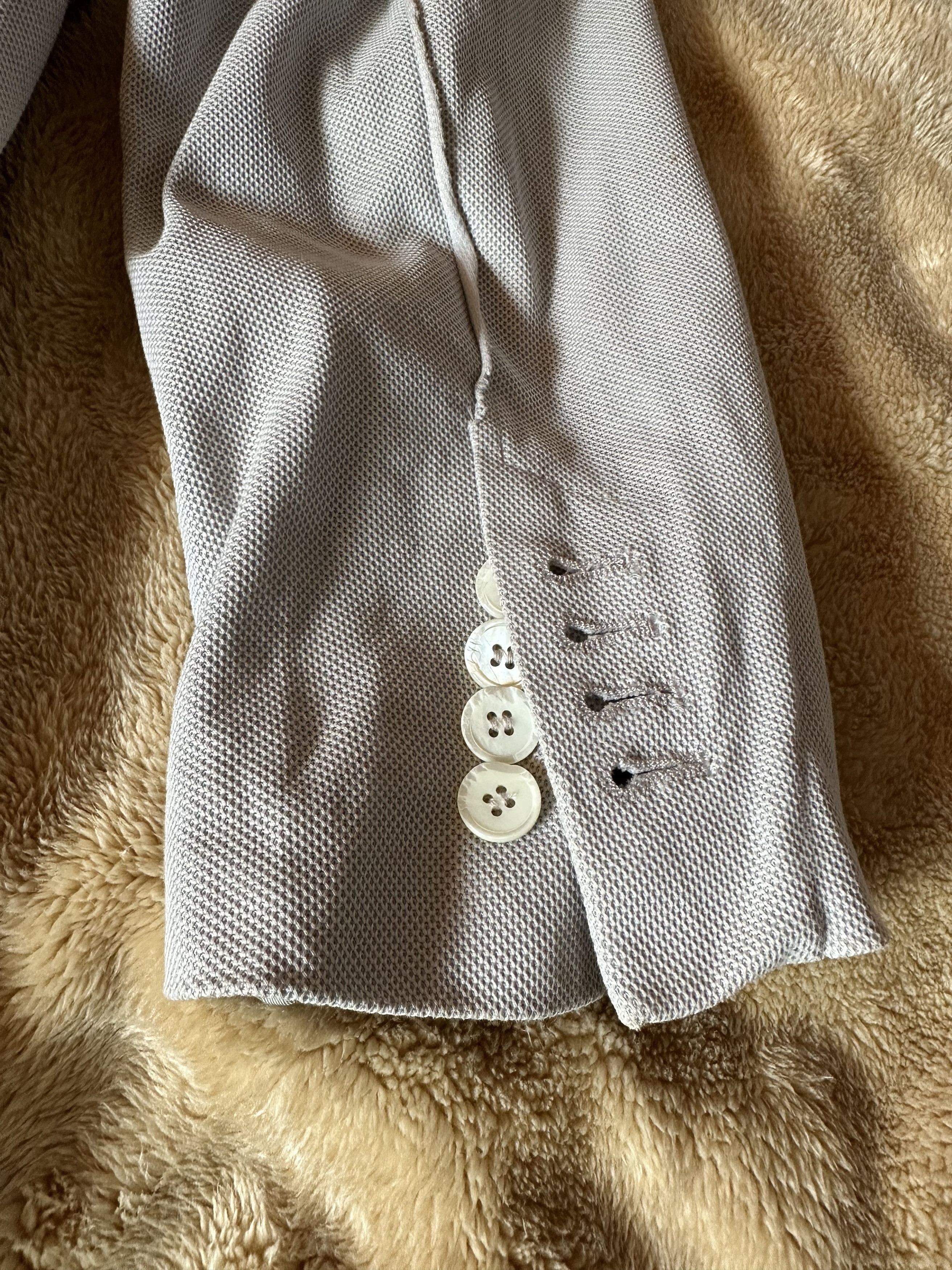 Lanvin Grey Blazer Runway Detailed Stitching