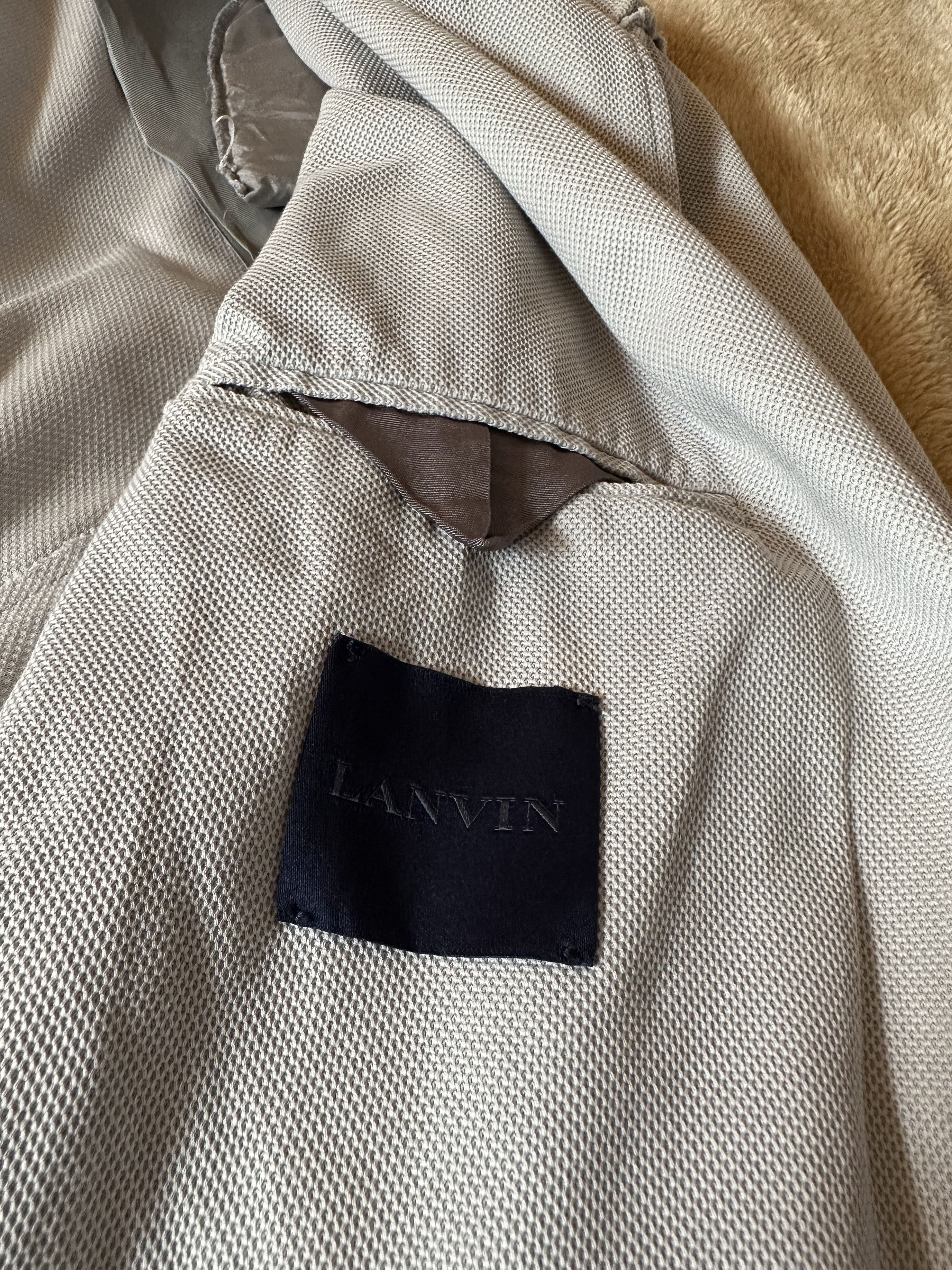 Lanvin Grey Blazer Runway Detailed Stitching