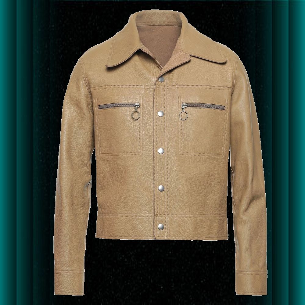 Pre-owned Maison Margiela Leather Jacket In Khaki