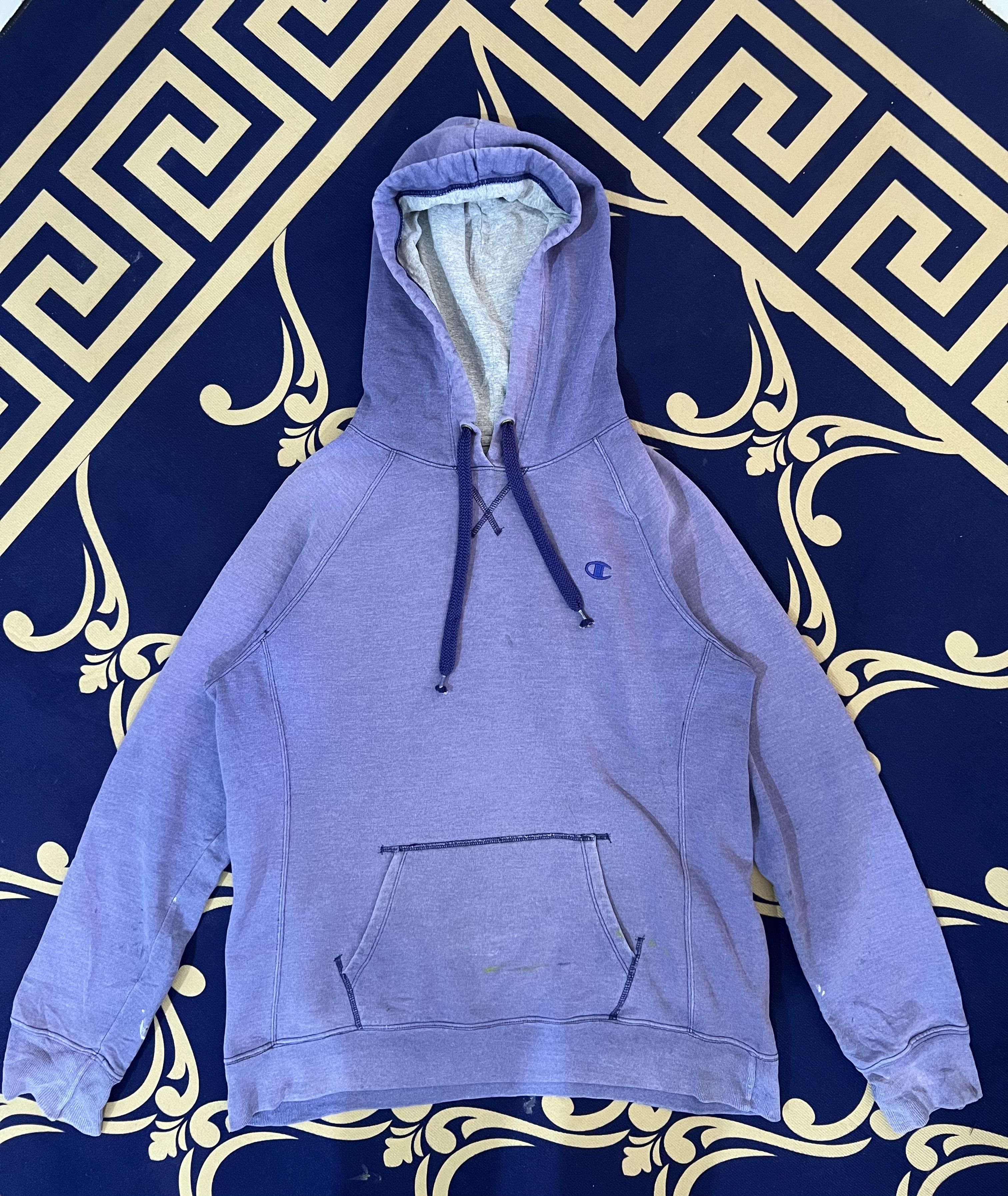 Champion 🔥Vintage Distressed Champion Pullover Hoodies Size US M / EU 48-50 / 2 - 19 Thumbnail