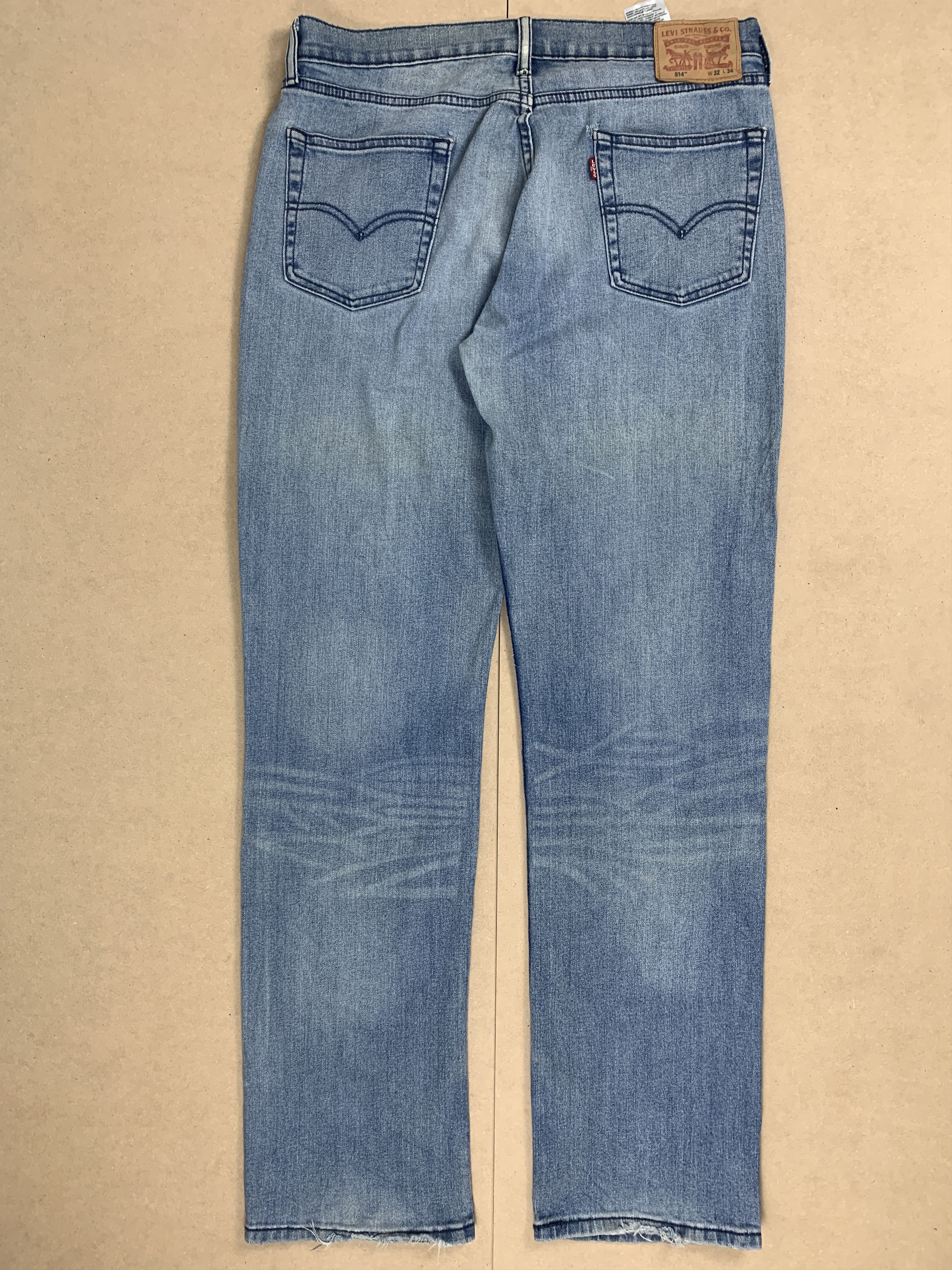 Levi's × Vintage Vintage LEVI'S 514 Distressed Straight Cut Mid Wash Jeans Size US 34 / EU 50 - 5 Thumbnail