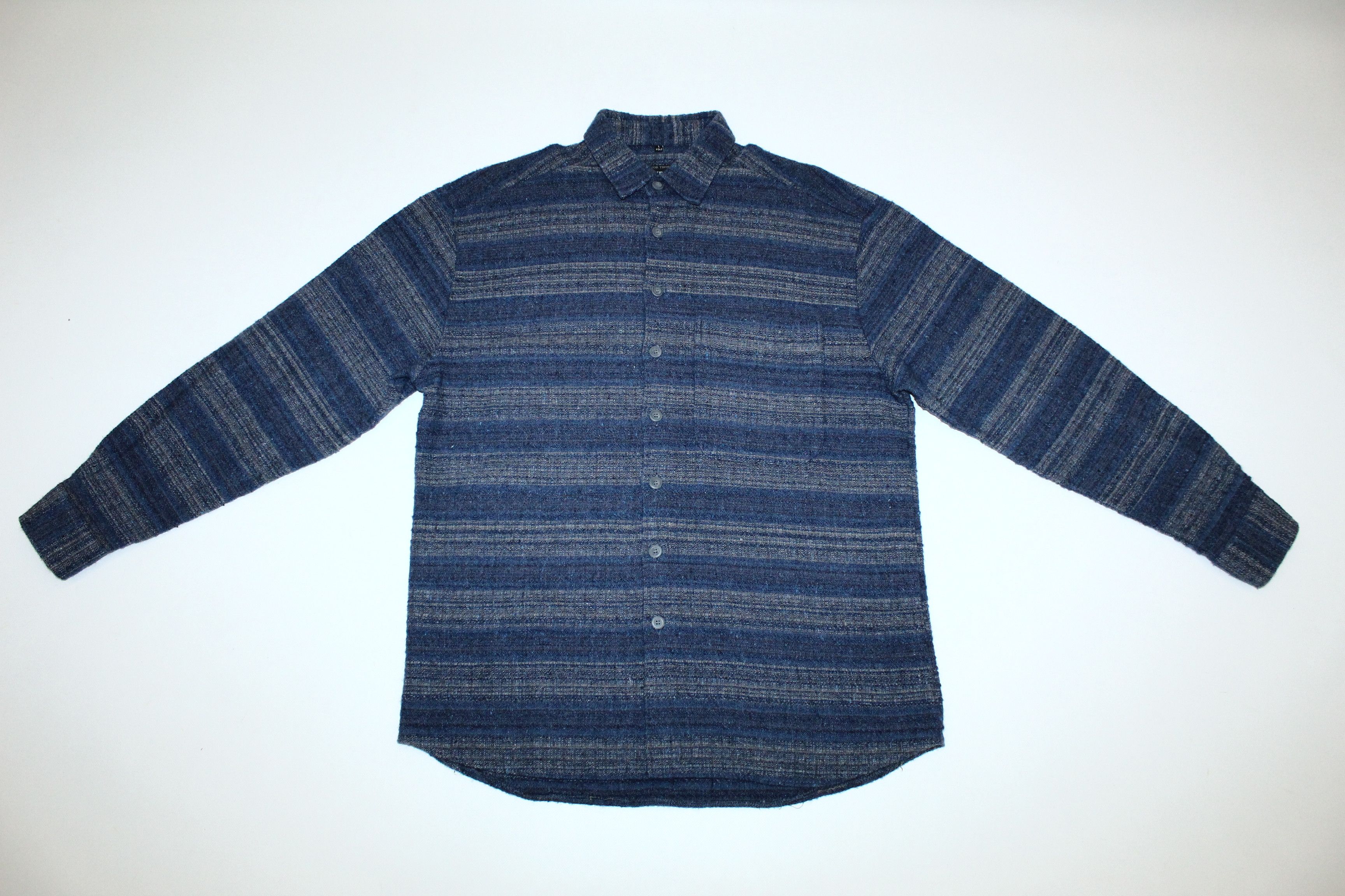 Flannel 💥70's 80's Jean Chatel Paris Wool Blend Woven Baggy Shirt Size US XL / EU 56 / 4 - 6 Thumbnail