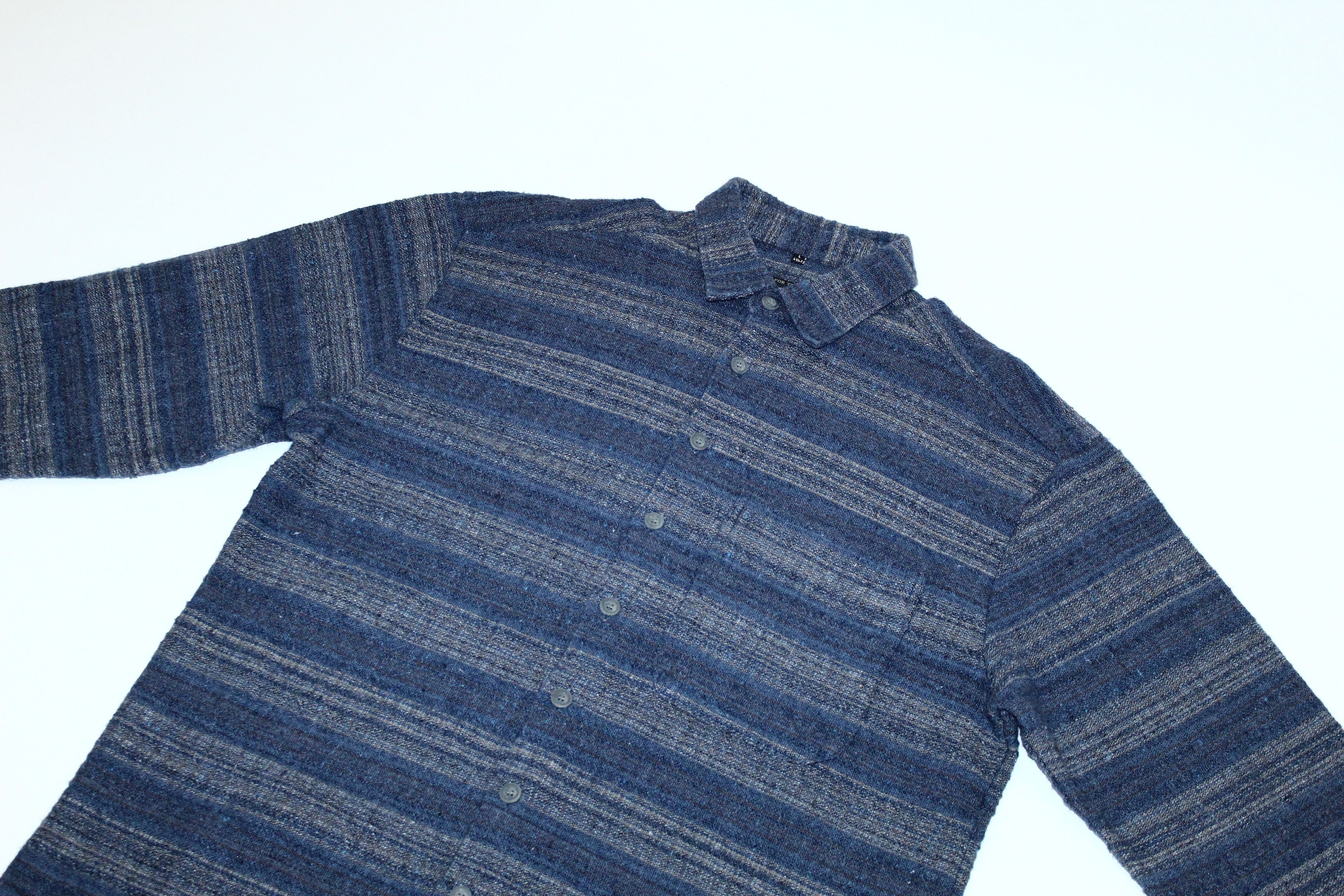 Flannel 💥70's 80's Jean Chatel Paris Wool Blend Woven Baggy Shirt Size US XL / EU 56 / 4 - 4 Thumbnail