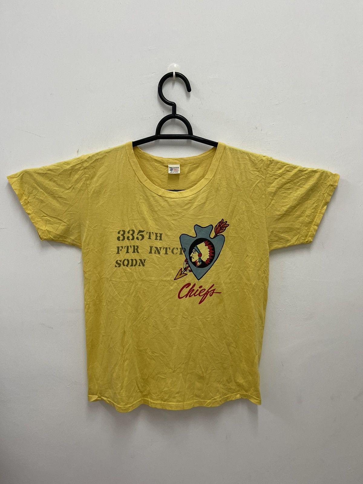 image of Buzz Ricksons x Made In USA Vintage Buzz Rickson Toyo Enterprise Chiefs Shirt in Yellow (Size XL)