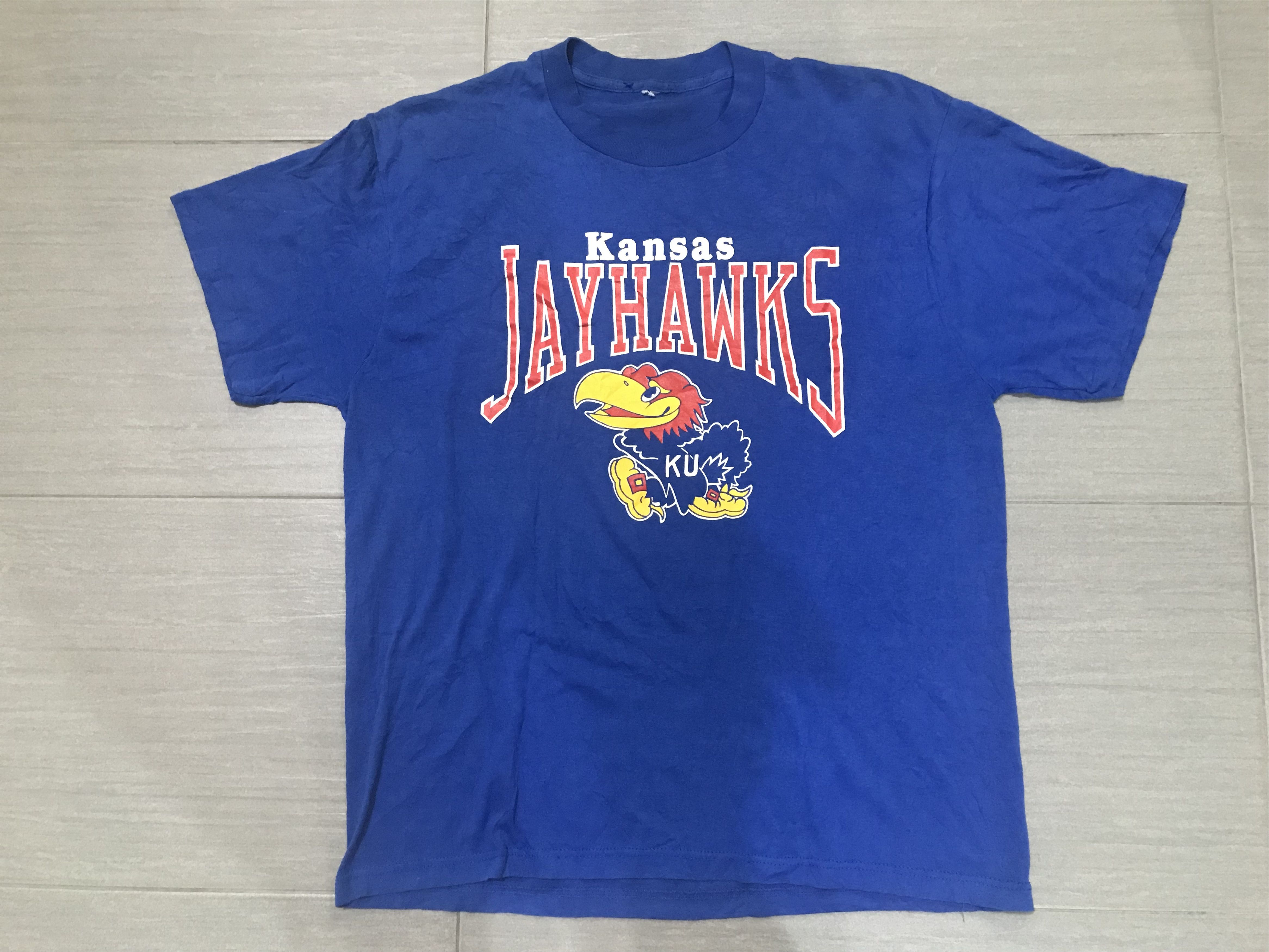 NBA VINTAGE 80’S KANSAS JAYHAWKS BASKETBALL TEE SHIRT Size US M / EU 48-50 / 2 - 3 Thumbnail