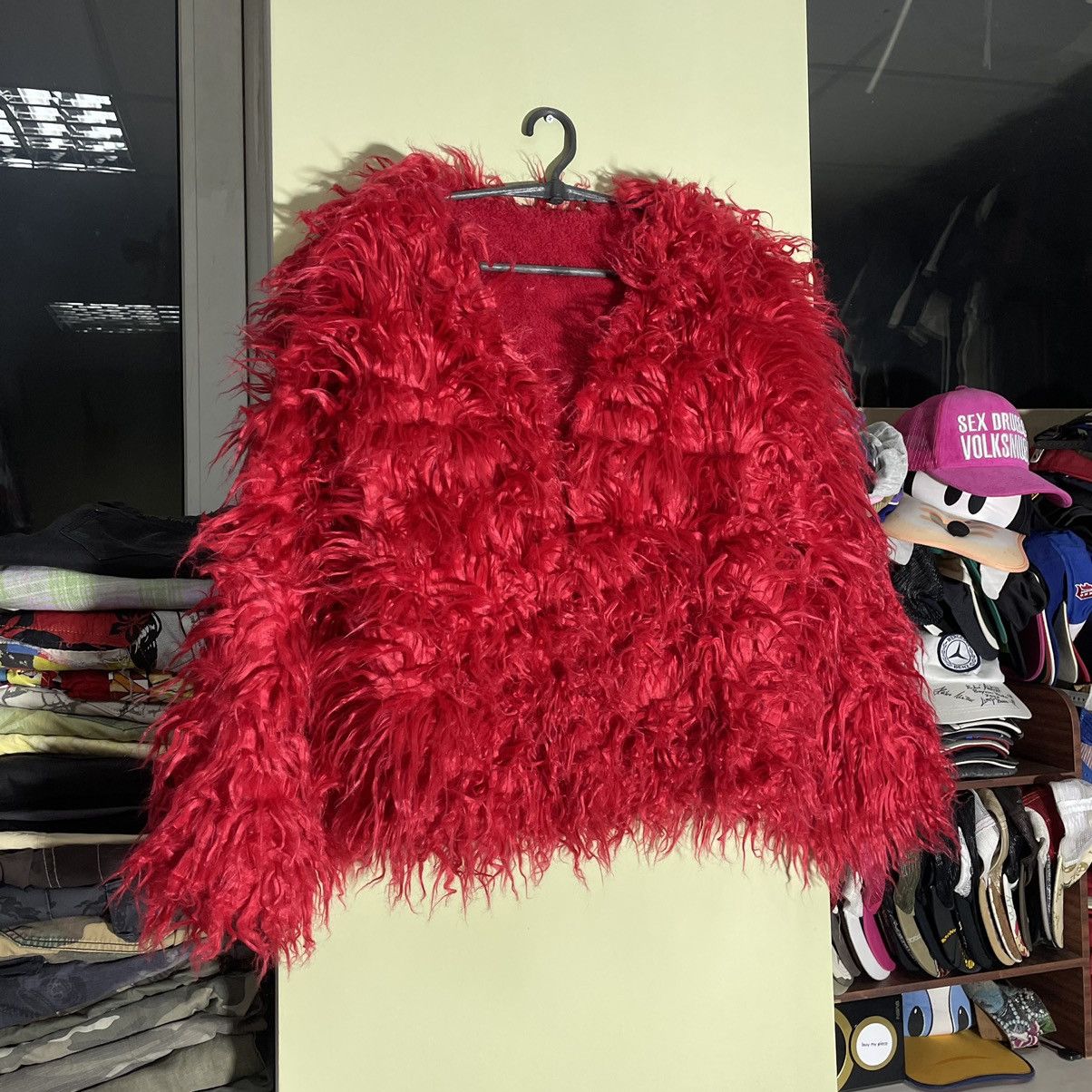 Vintage Vintage Y2K Fuzzy Teddy Jacket Rave Fairy Grunge Washed OS Size ONE SIZE - 1 Thumbnail