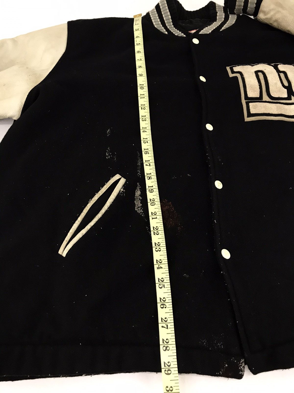 NFL Vintage NFL New York USA Wool Leather Sleeve Jacket Size US XXL / EU 58 / 5 - 7 Thumbnail