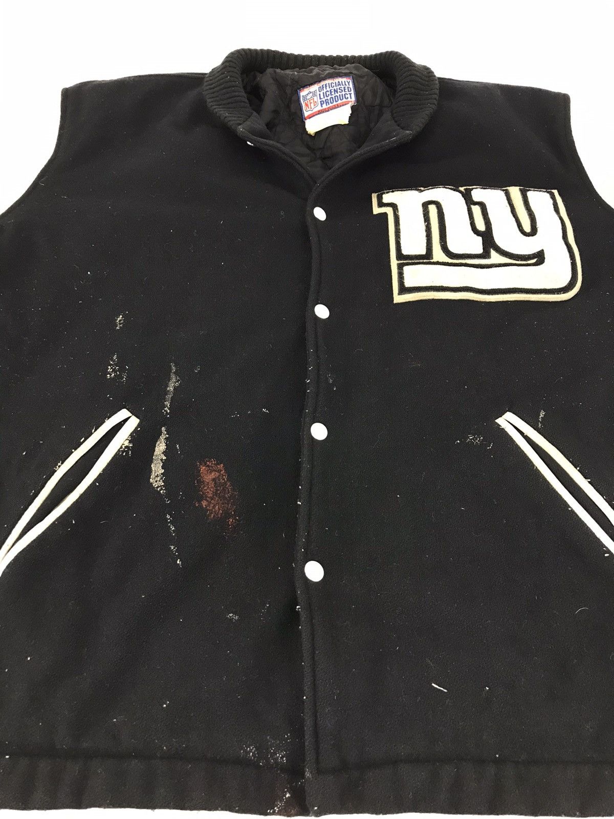 NFL Vintage NFL New York USA Wool Leather Sleeve Jacket Size US XXL / EU 58 / 5 - 11 Thumbnail
