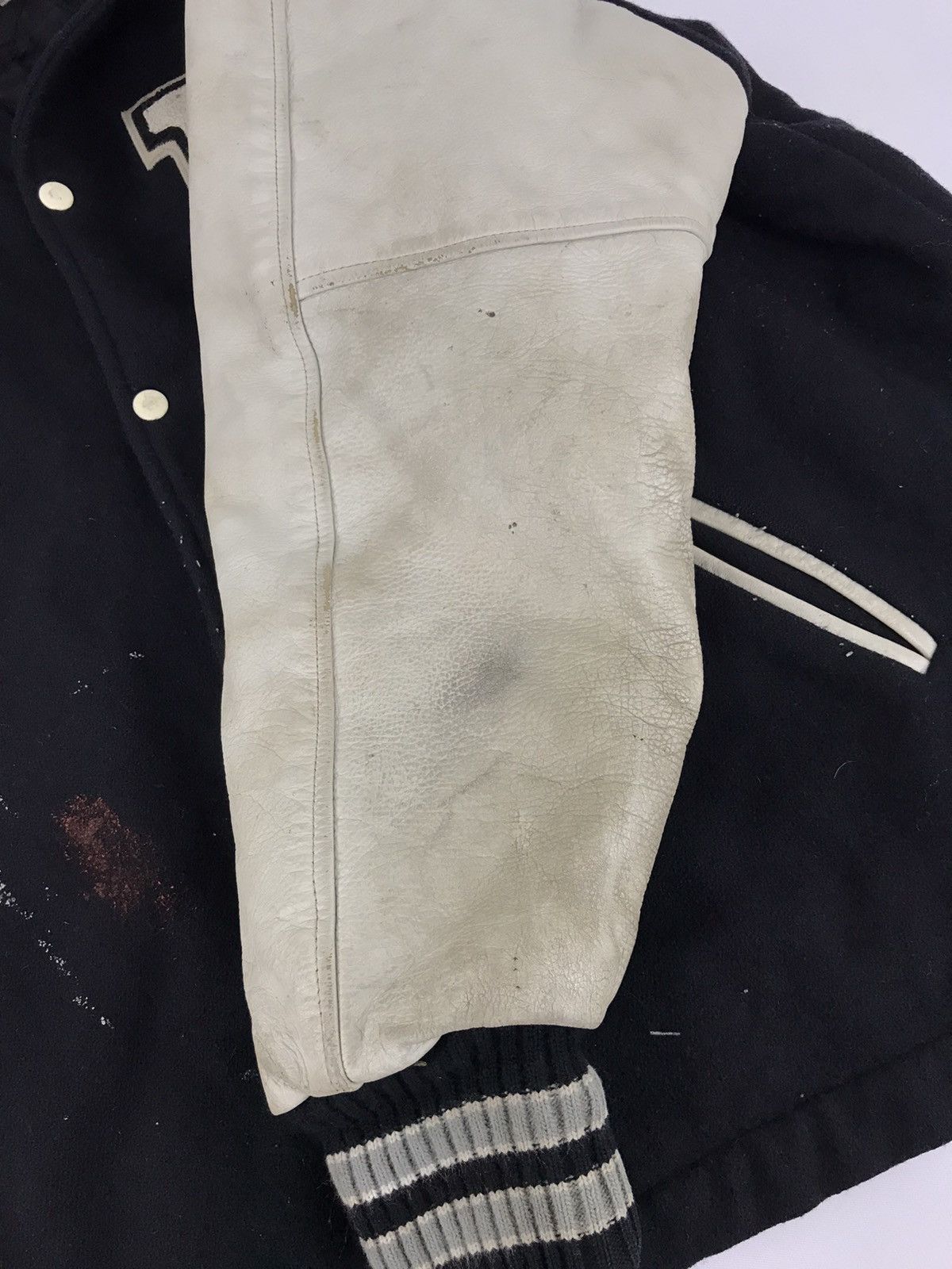 NFL Vintage NFL New York USA Wool Leather Sleeve Jacket Size US XXL / EU 58 / 5 - 10 Thumbnail