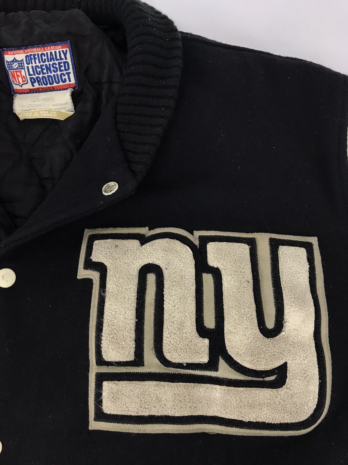 NFL Vintage NFL New York USA Wool Leather Sleeve Jacket Size US XXL / EU 58 / 5 - 2 Thumbnail
