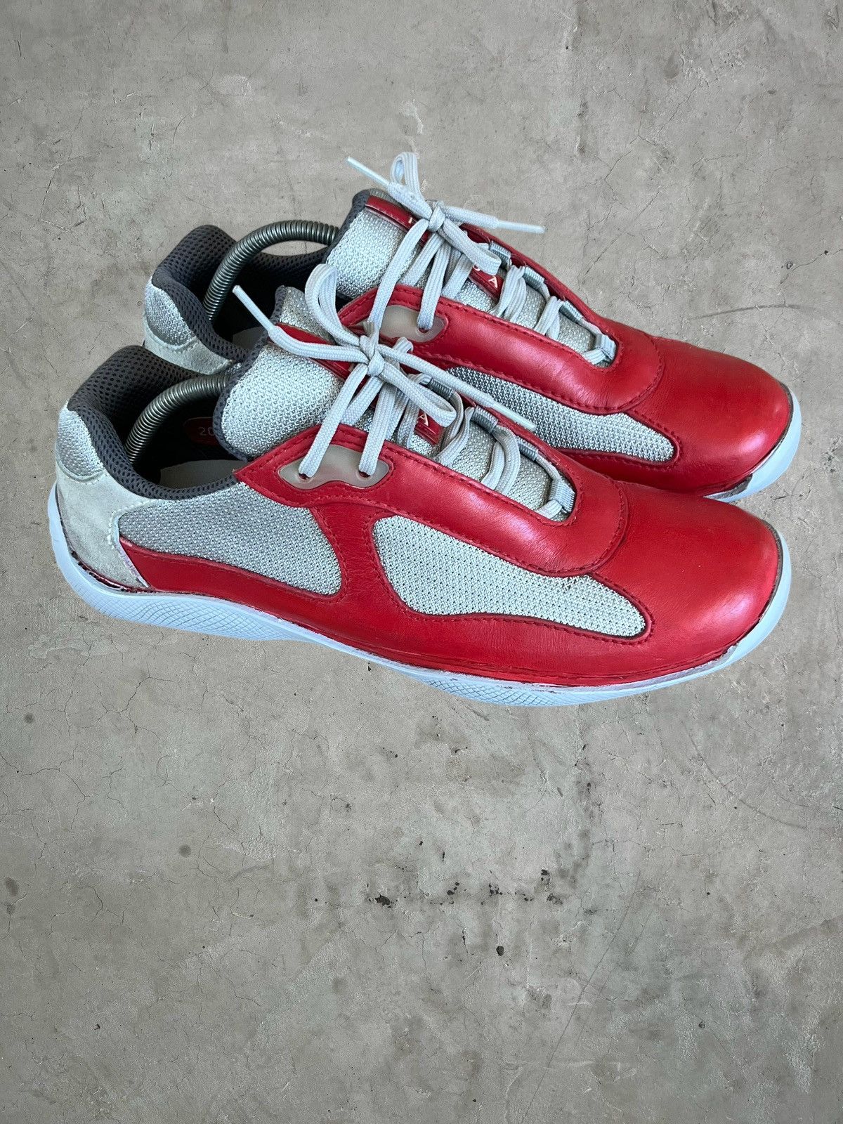 image of Vintage Prada America Cups Shoes in Red, Men's (Size 10.5)