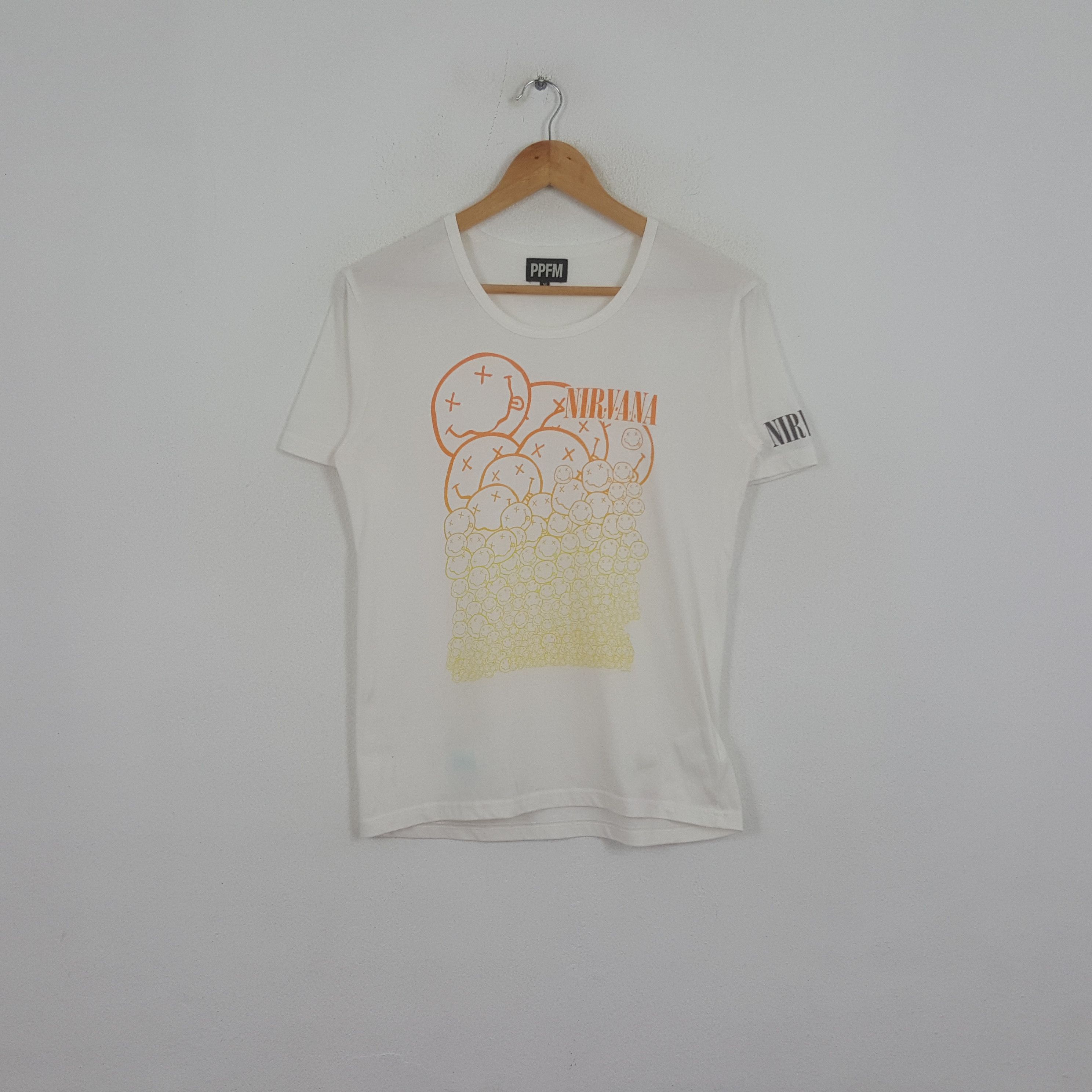 Nirvana × PPFM × Vintage Vintage Nirvana X PPFM American Rock Band Tshirt Size US S / EU 44-46 / 1 - 1 Thumbnail