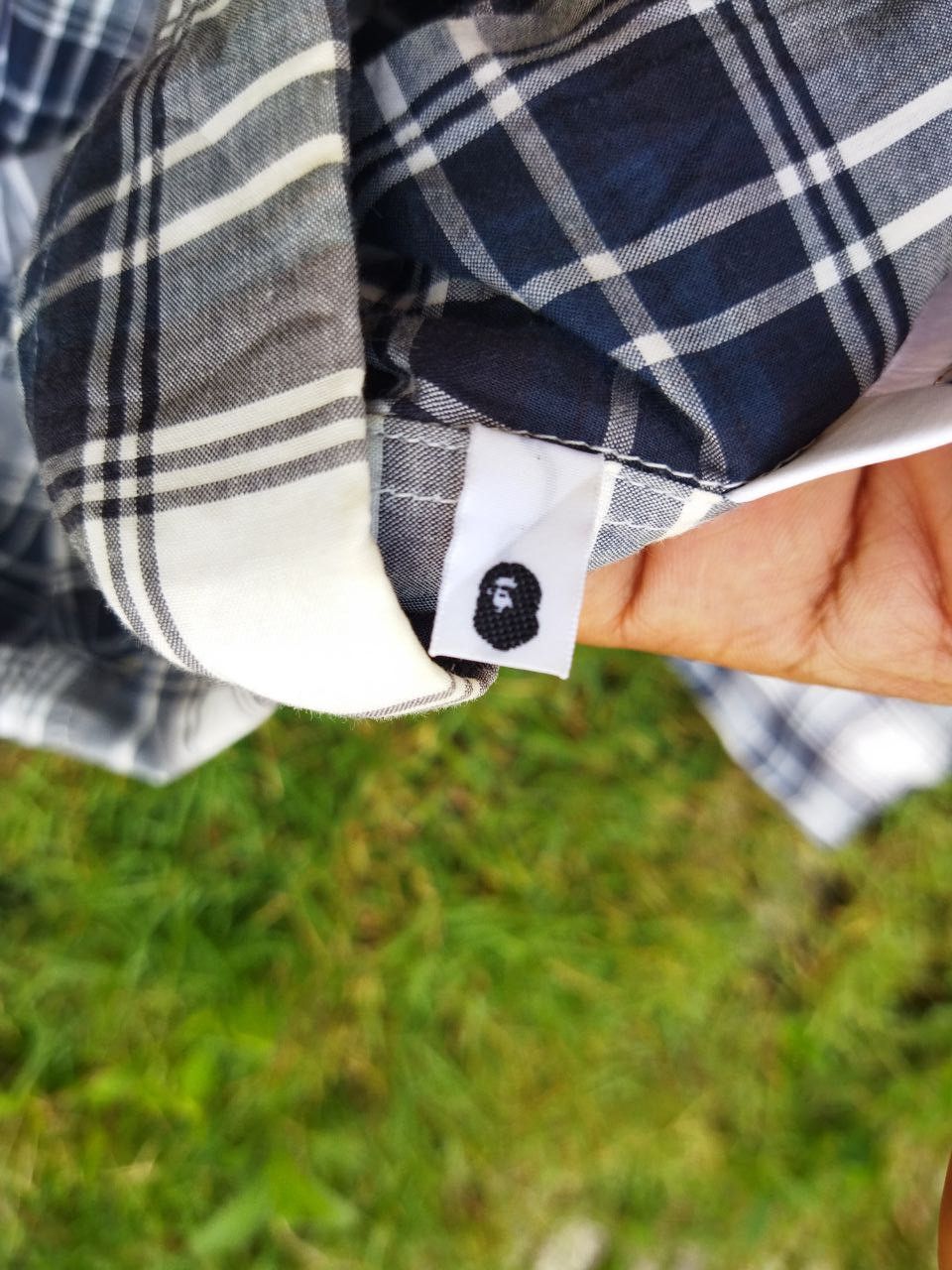 Bape One Point Plaid Check Button Up Shirt Size US L / EU 52-54 / 3 - 8 Thumbnail