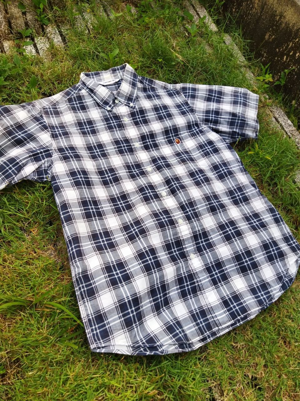 Bape One Point Plaid Check Button Up Shirt Size US L / EU 52-54 / 3 - 3 Thumbnail