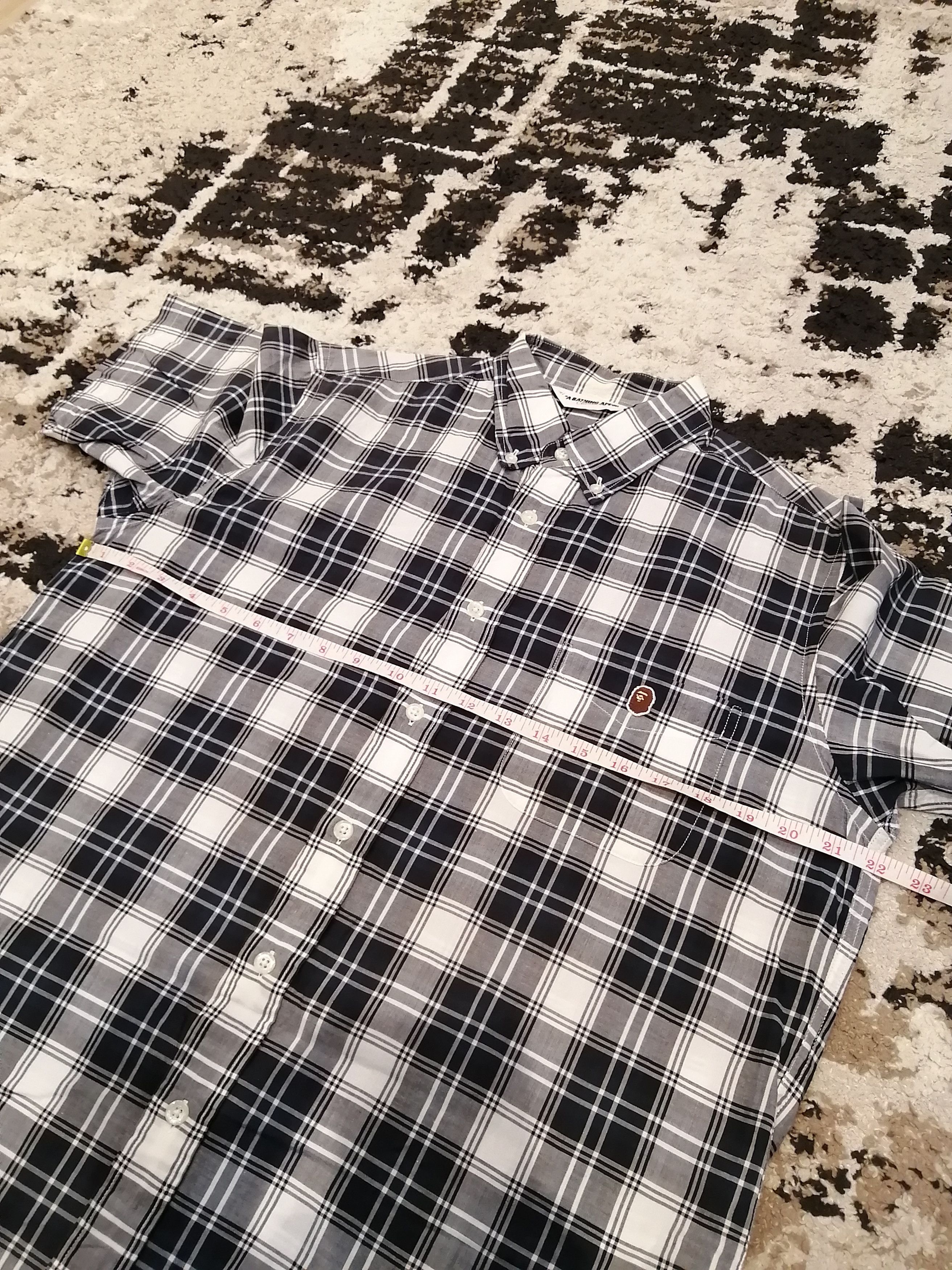 Bape One Point Plaid Check Button Up Shirt Size US L / EU 52-54 / 3 - 13 Thumbnail