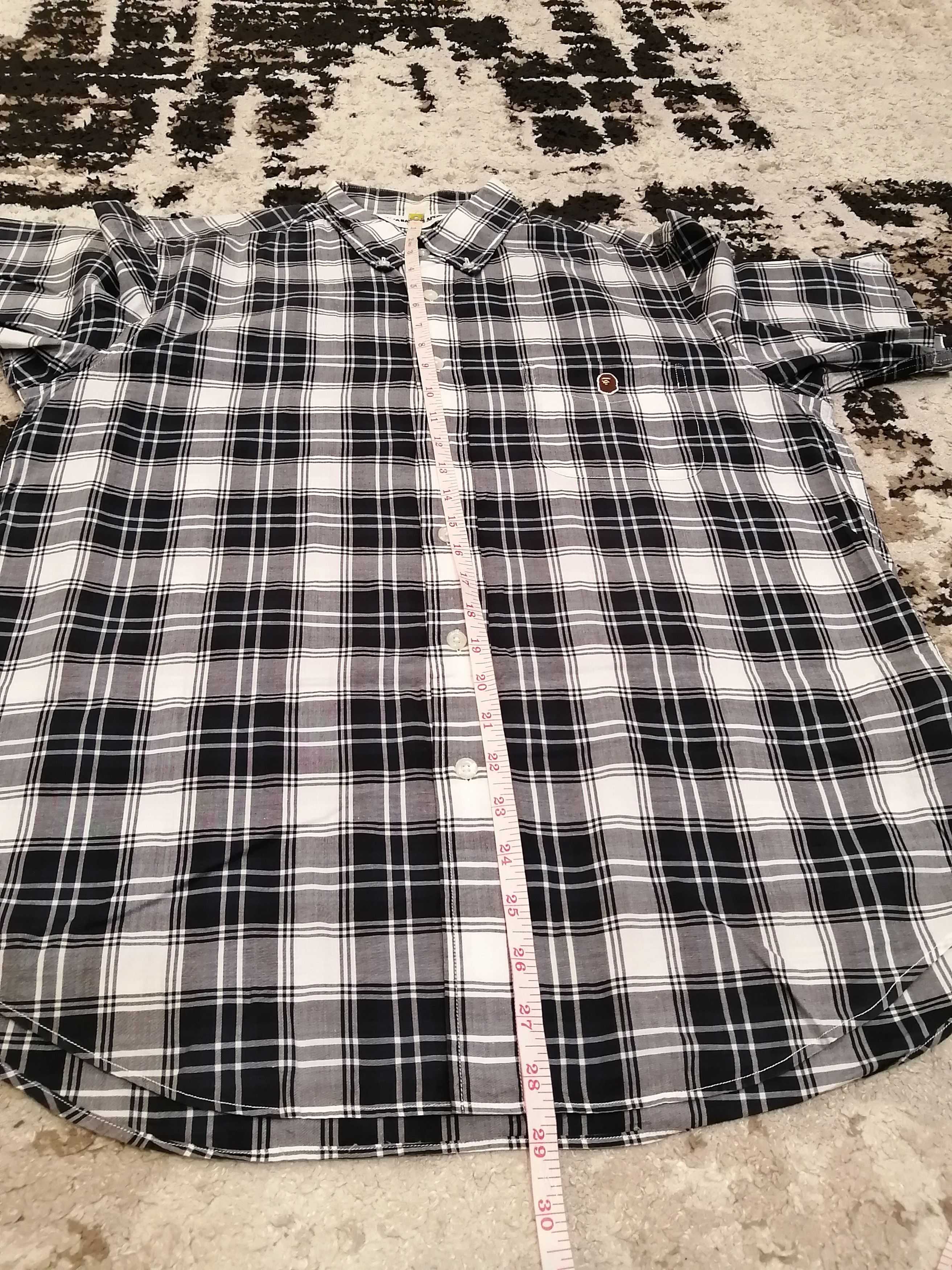 Bape One Point Plaid Check Button Up Shirt Size US L / EU 52-54 / 3 - 12 Thumbnail