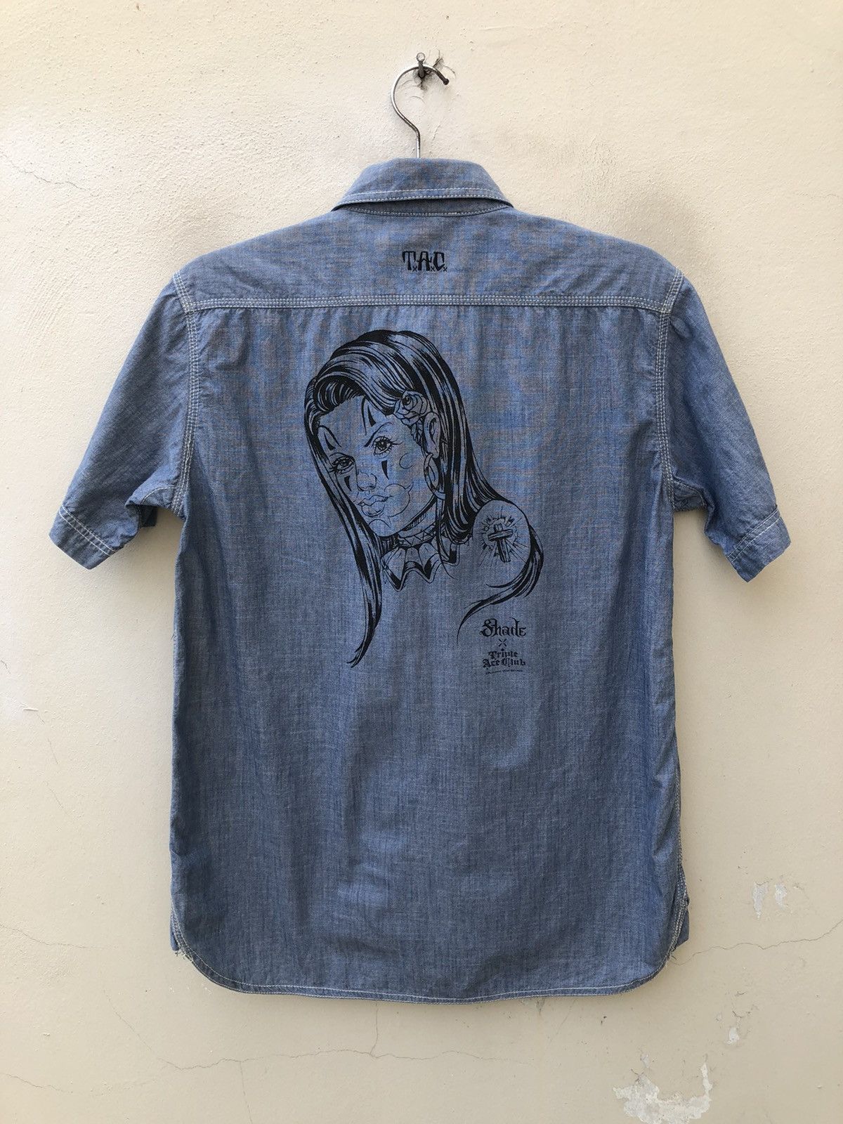 Devilock Triple Ace Club X Shade Chambray Work Shirt Size US L / EU 52-54 / 3 - 13 Thumbnail