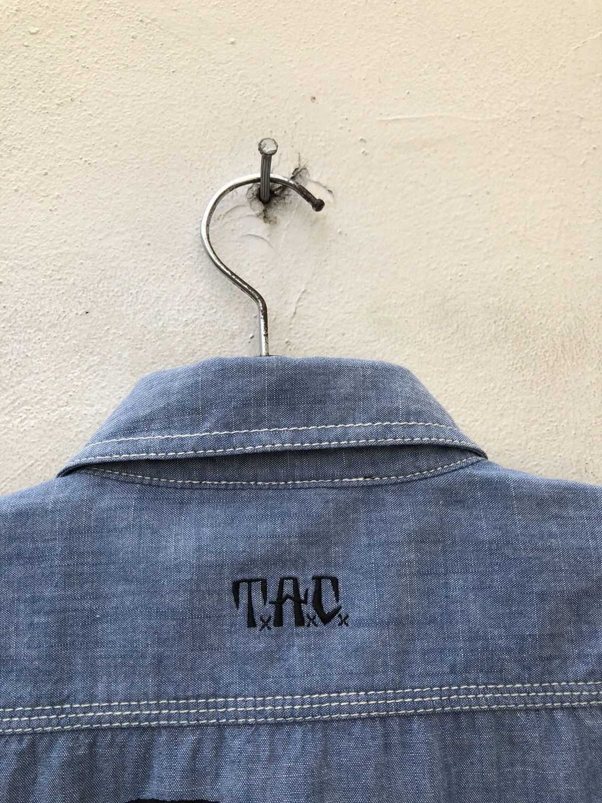 Devilock Triple Ace Club X Shade Chambray Work Shirt Size US L / EU 52-54 / 3 - 14 Thumbnail