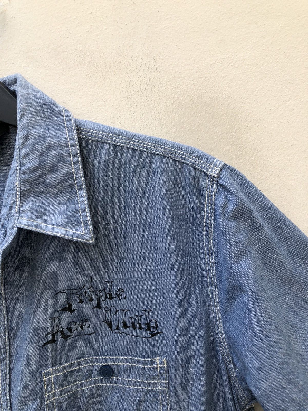 Devilock Triple Ace Club X Shade Chambray Work Shirt Size US L / EU 52-54 / 3 - 6 Thumbnail