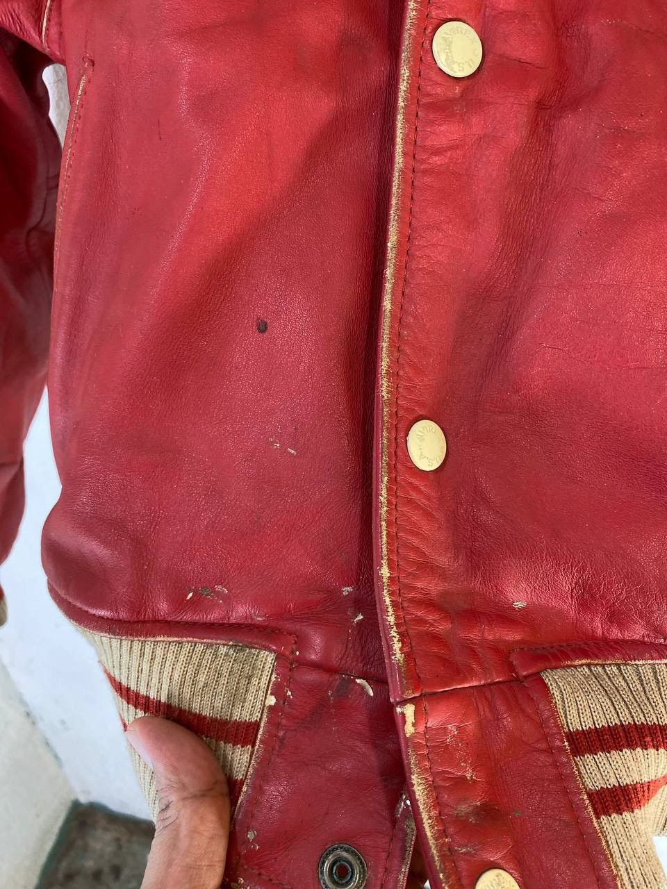 Avirex Vintage Avirex USA Full Leather Varsity Jacket Embroidered Size US L / EU 52-54 / 3 - 6 Thumbnail