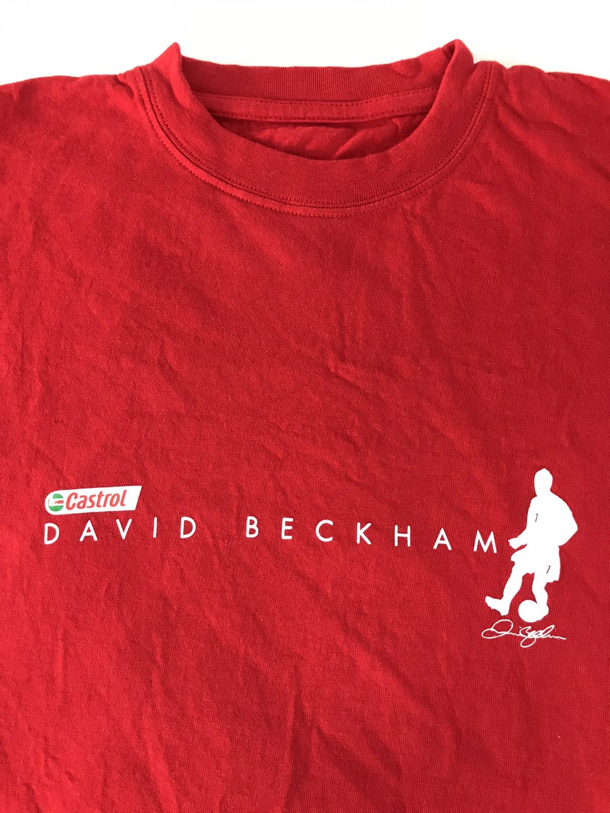 David Beckham × Vintage Castrol David Beckham #7 2002 Tour Promo Tee Size US M / EU 48-50 / 2 - 4 Thumbnail