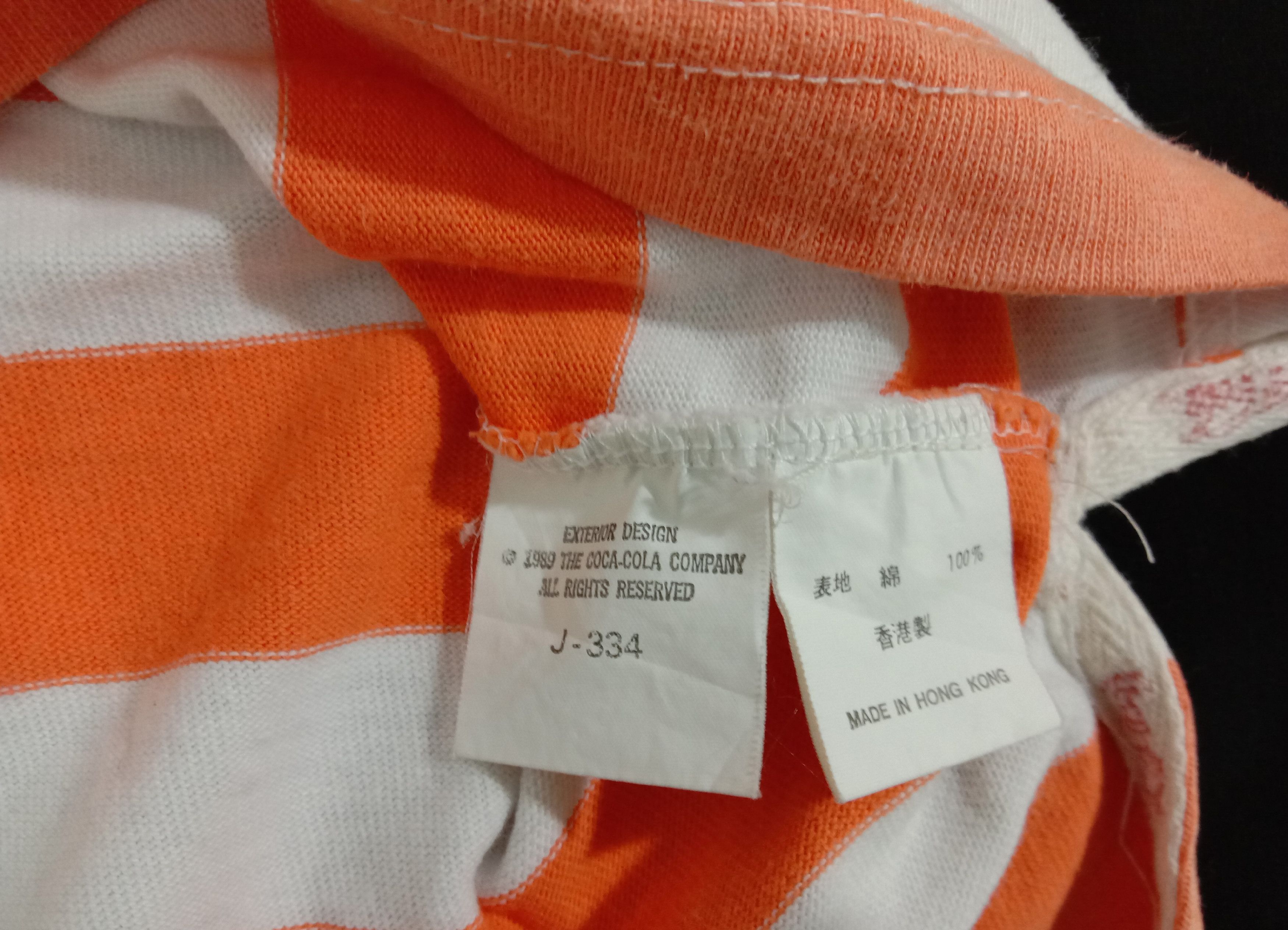 Coca Cola Vintage 80s Coca Cola Orange White Striped Rugby Size US S / EU 44-46 / 1 - 3 Thumbnail