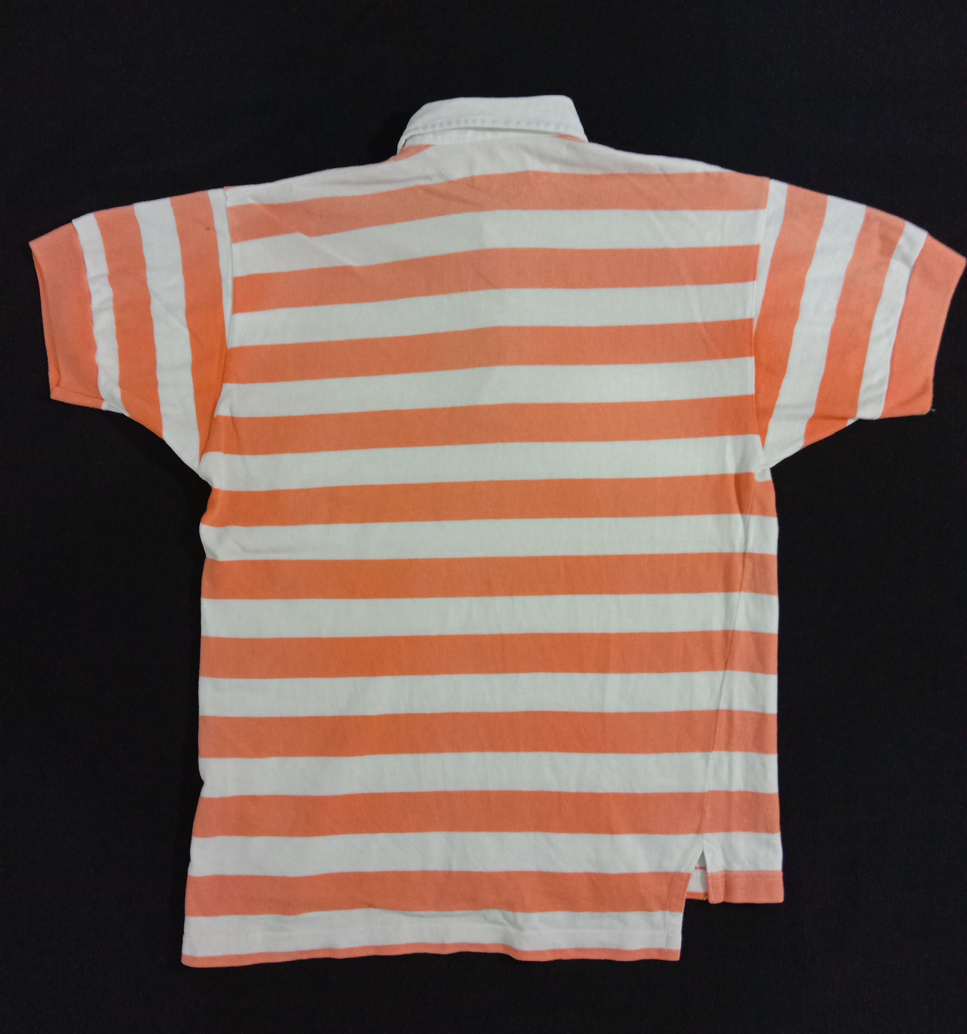 Coca Cola Vintage 80s Coca Cola Orange White Striped Rugby Size US S / EU 44-46 / 1 - 5 Thumbnail
