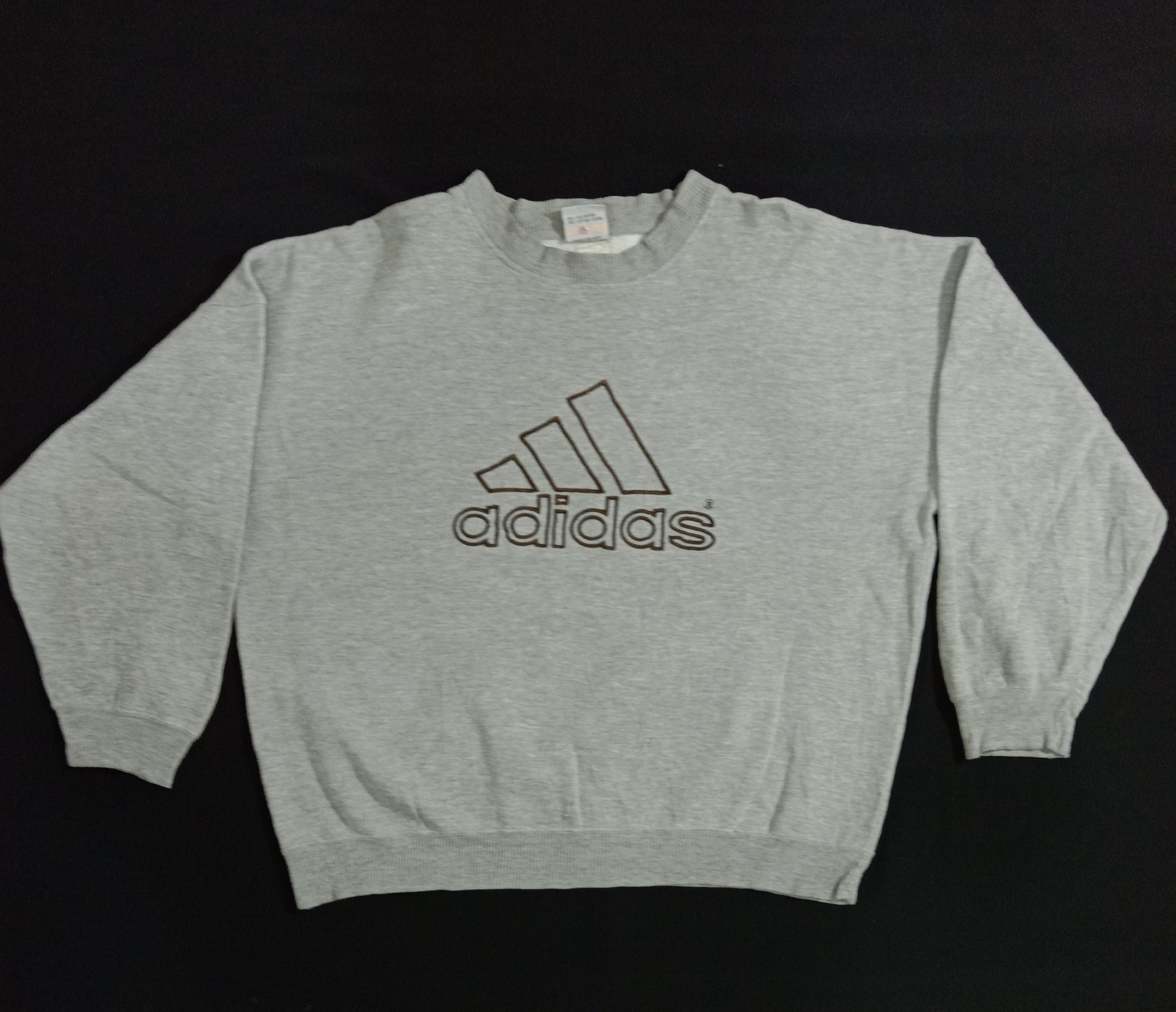 Adidas Vintage 90s Adidas Sweatshirt Big Logo Equipment Size US M / EU 48-50 / 2 - 1 Thumbnail