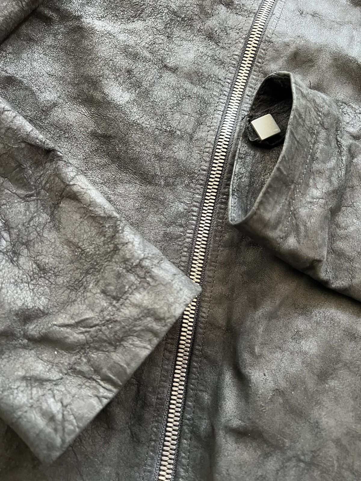 10sei0otto Scar Stitched Blistered Lamb Leather Jacket Size US L / EU 52-54 / 3 - 4 Thumbnail